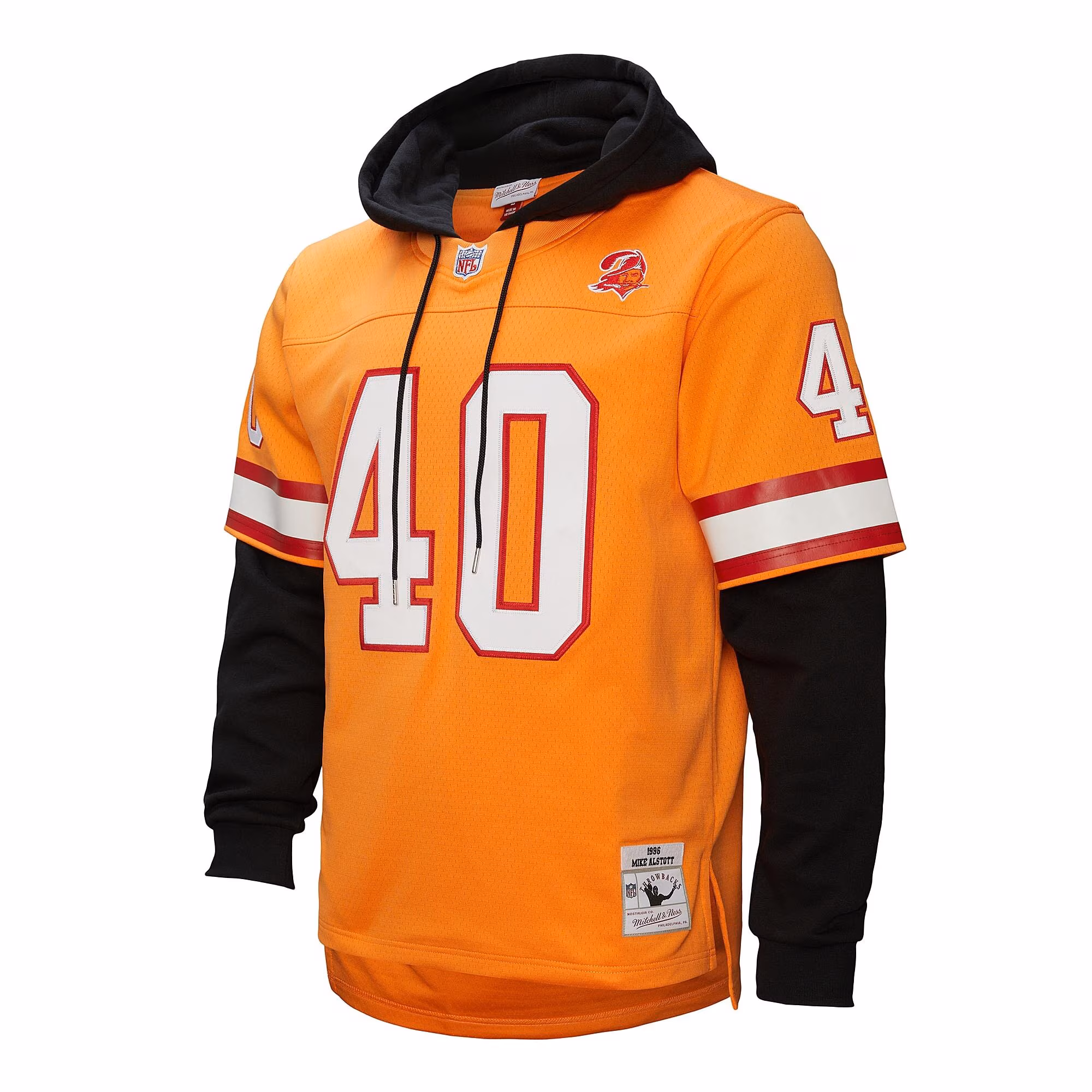 Mike Alstott Tampa Bay Buccaneers Mitchell & Ness Player Name & Number Hoodie Legacy Jersey - Orange