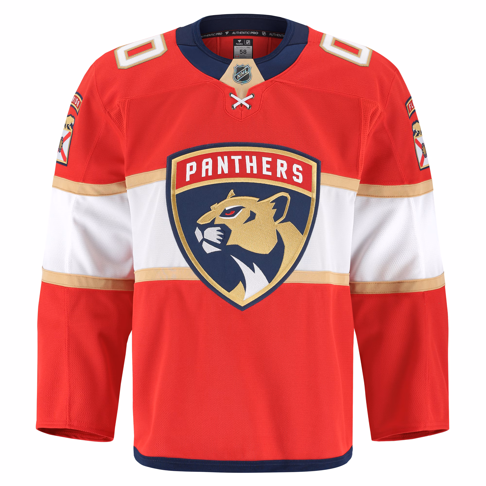 Florida Panthers Fanatics Home Authentic Pro Custom Jersey - Red