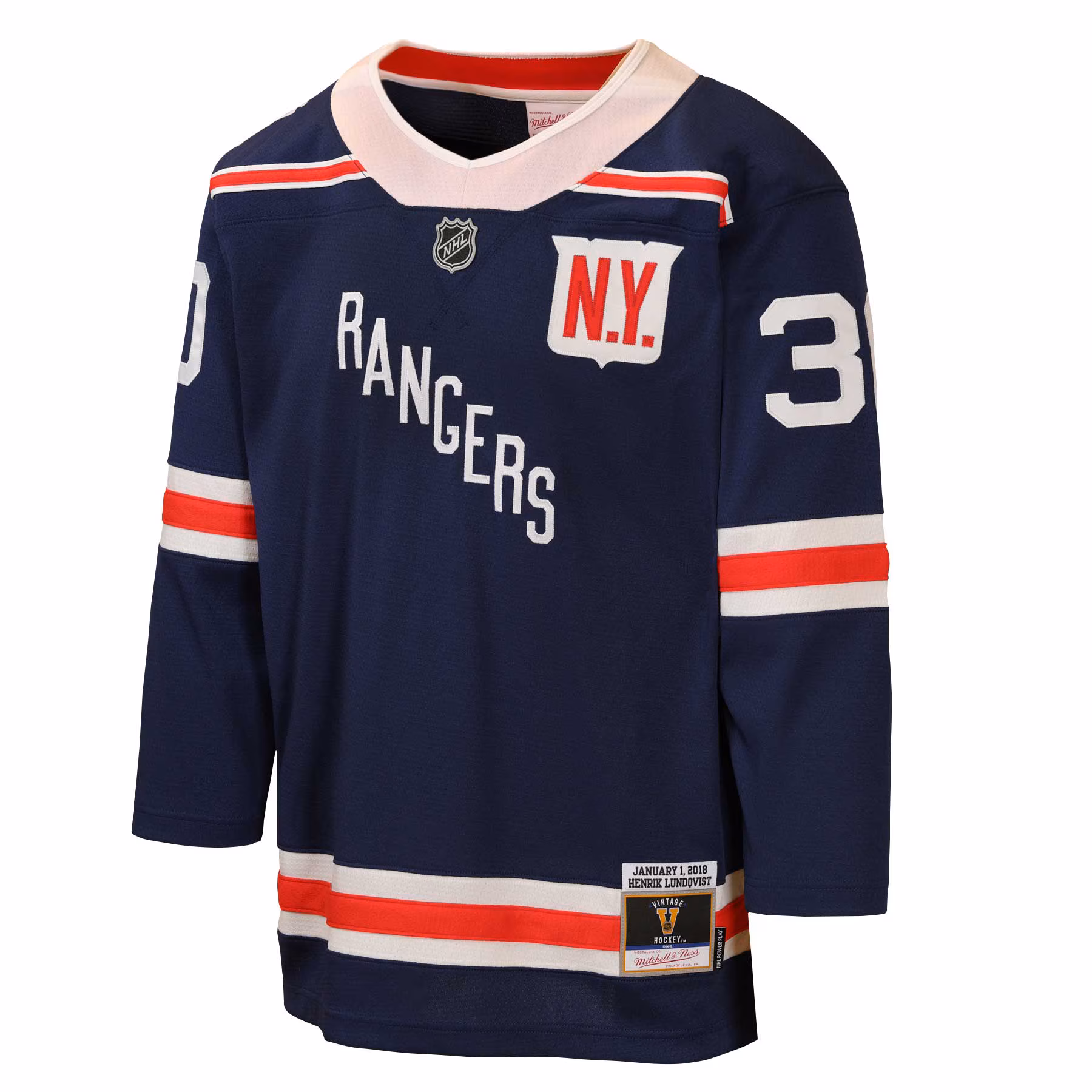 Henrik Lundqvist New York Rangers Mitchell & Ness Youth 2018 Winter Classic Power Play Jersey - Navy