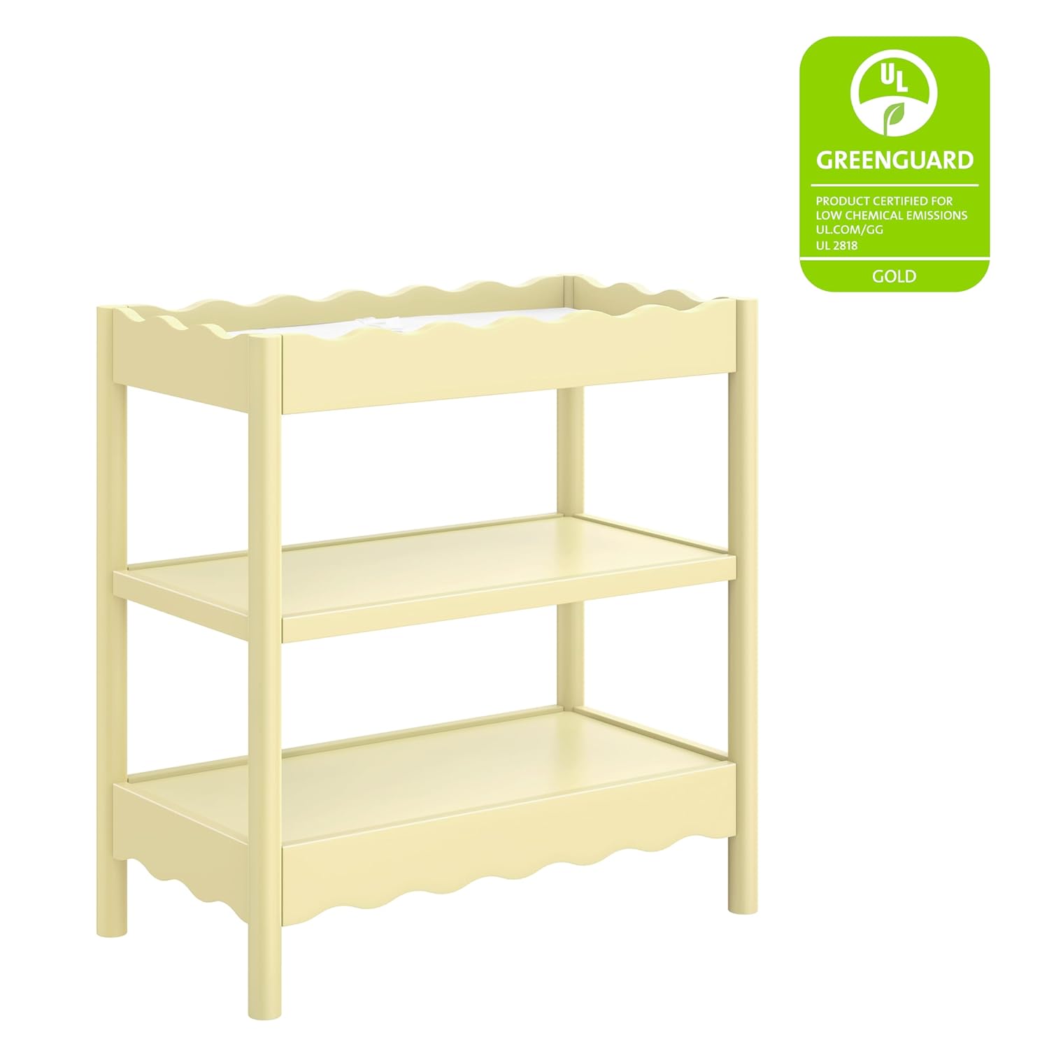 Babyletto Swell Changing Table in Pale Yellow, Greenguard Gold Certified
