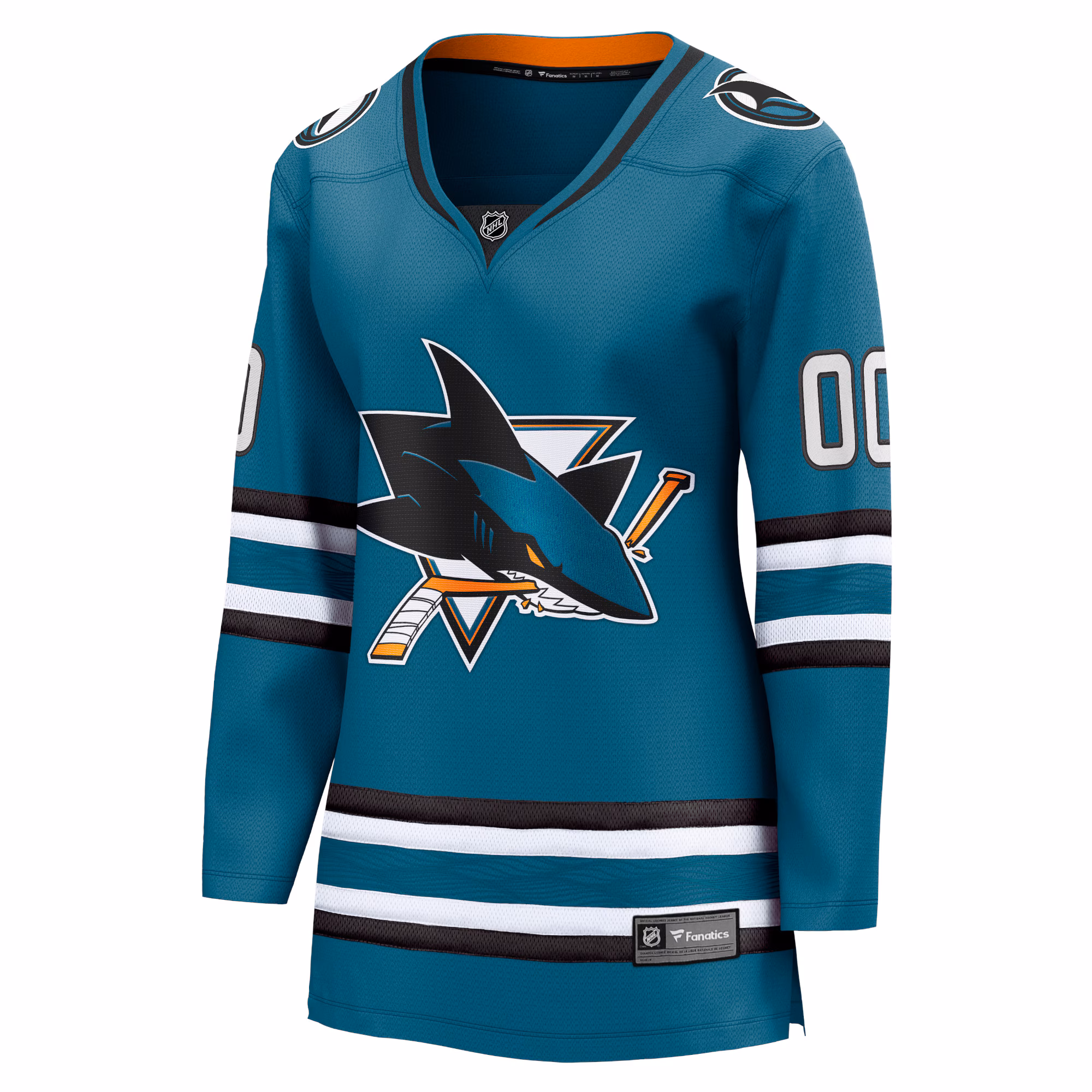 San Jose Sharks Fanatics Women's Home Breakaway Custom Jersey - Teal