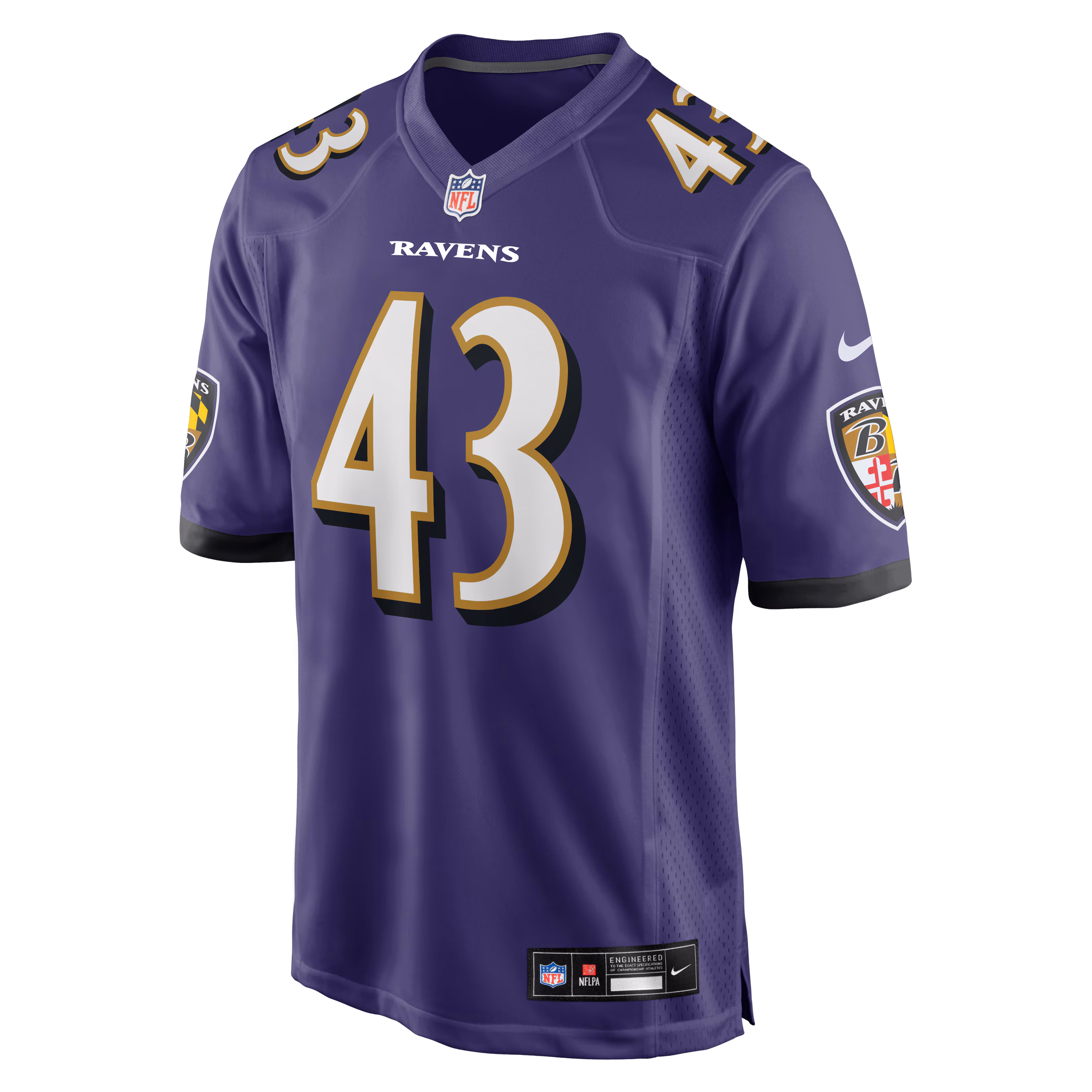 Justice Hill Baltimore Ravens Nike Game Jersey - Purple