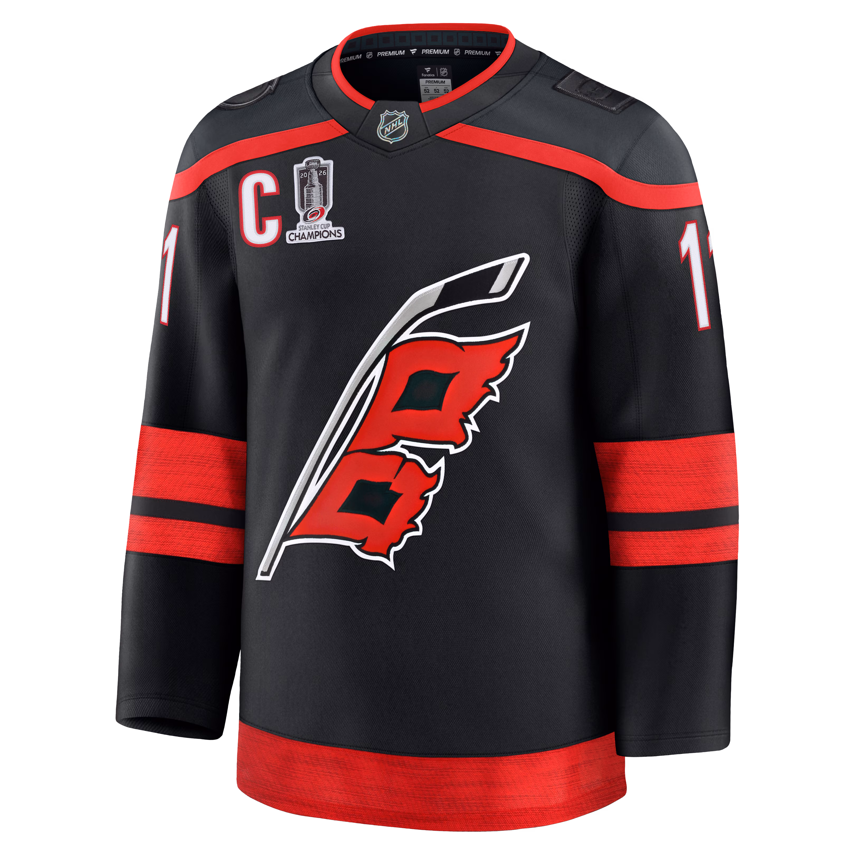 Jordan Staal Carolina Hurricanes Fanatics 2026 Stanley Cup Champions Patched Premium Jersey - Black