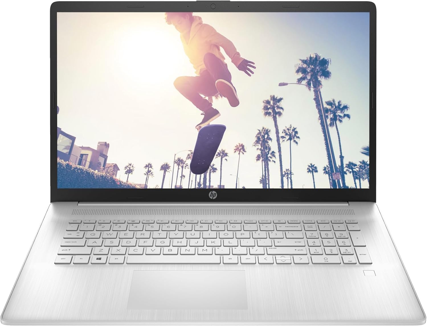 HP 17.3 Inch Business Laptop, Lifetime Microsoft 365 for The Web, Backlit Keyboard, Fingerprint Reader, Intel Core i5-1334U, 10-Core, 4.6GHz, 16GB RAM, 512GB SSD, Win 11, WiFi 6, Iris Xe Graphic