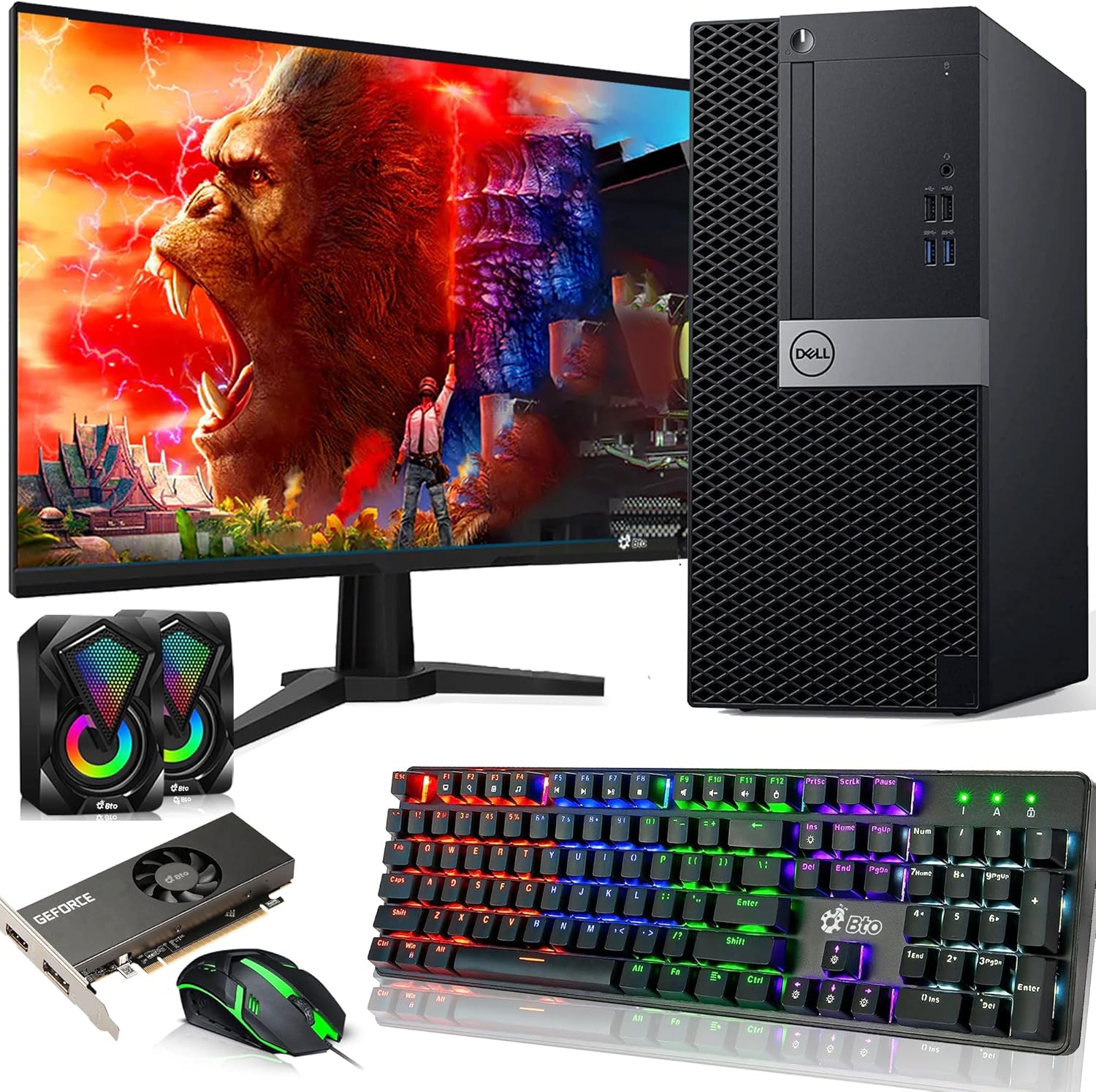 Dell Gaming Tower Desktop PC – Intel Core i7-7700 – 16GB DDR4 RAM – 512GB SSD – GeForce GTX 1050 Ti – New 24
