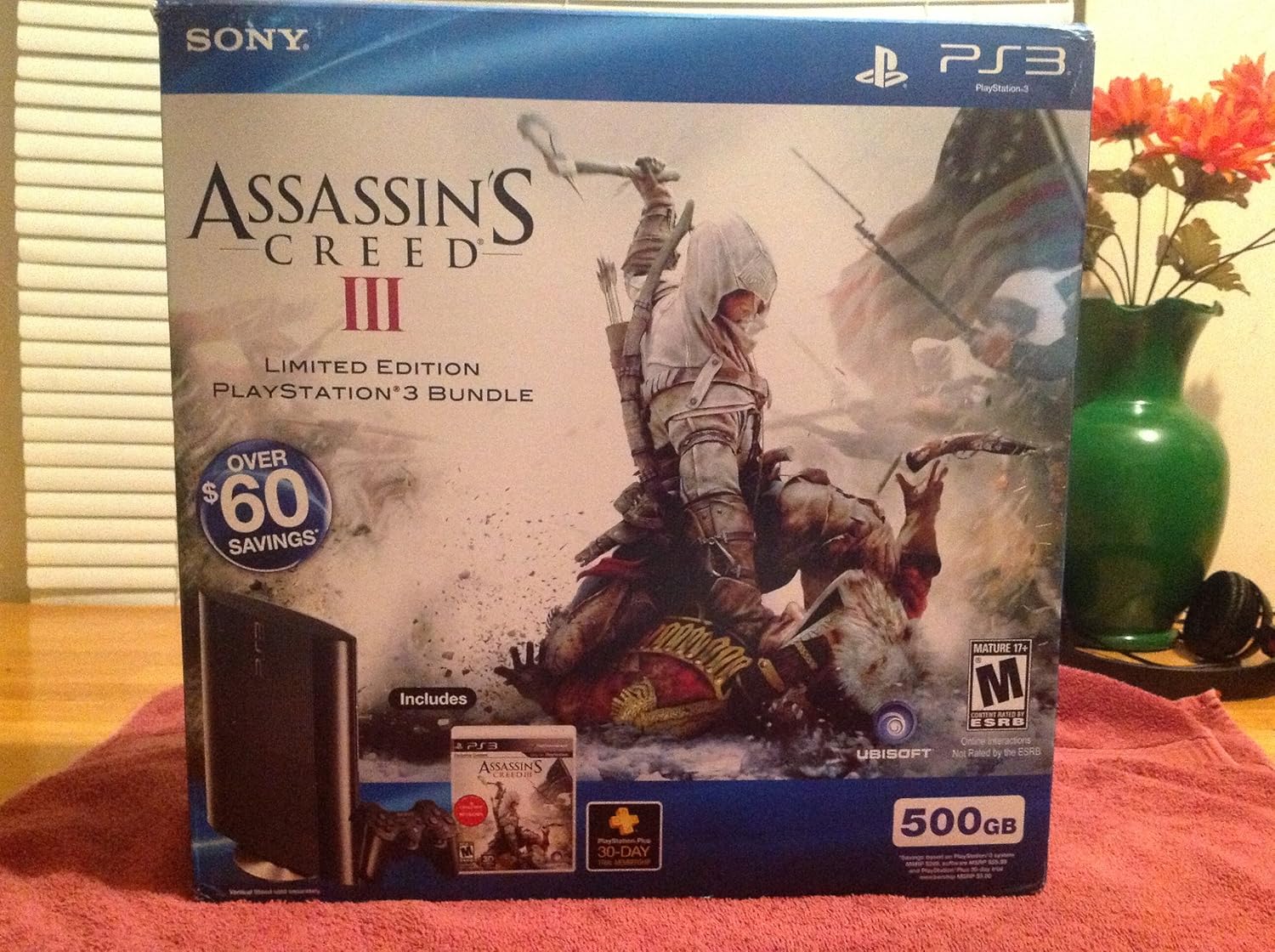 PS3 500 GB Assassin's Creed III Bundle (Renewed)