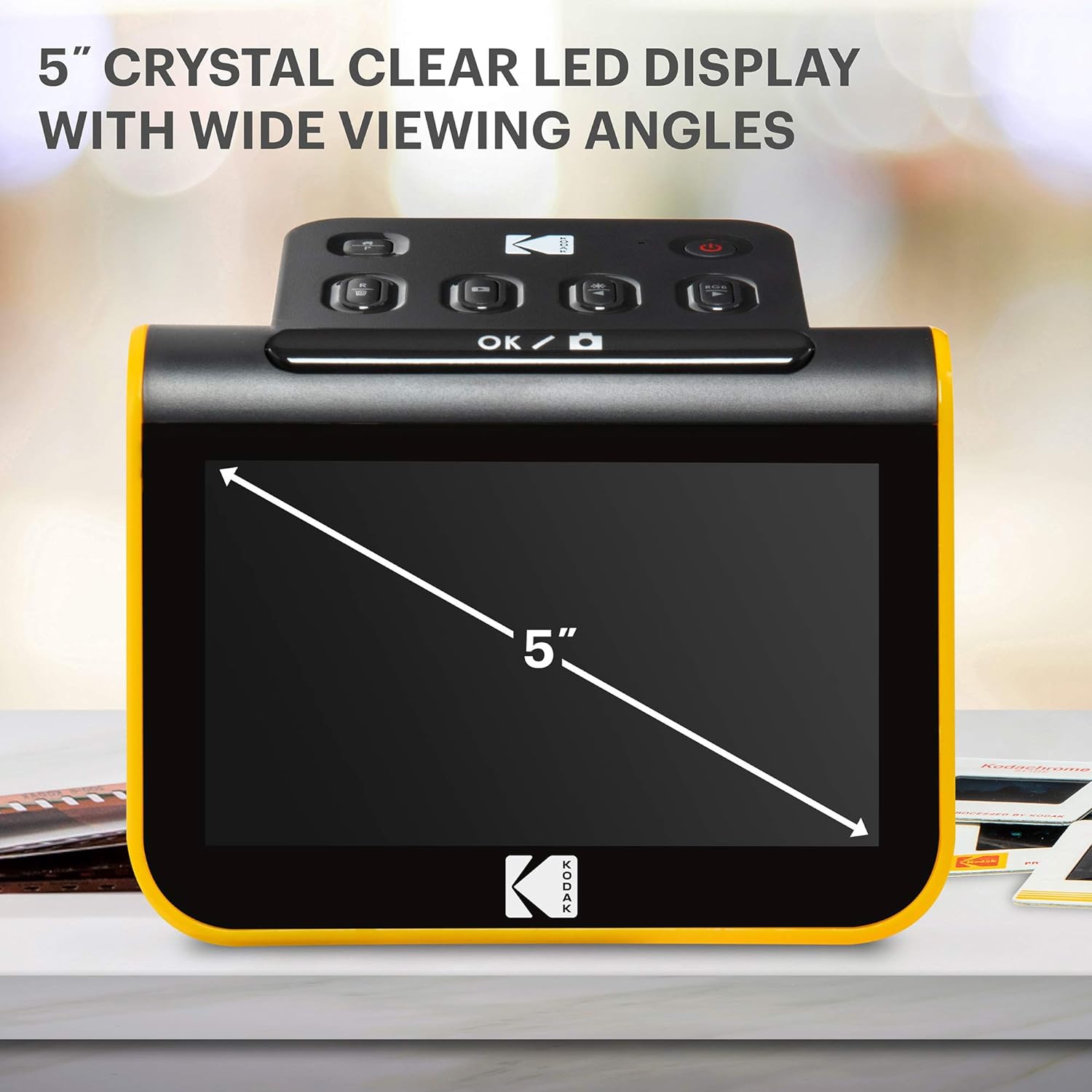 KODAK Slide N SCAN Film & Slide Scanner Digitizer with 5” LCD Screen, Quickly Convert Negatives & Slides to Digital 22MP JPEG Photos, Compatible with 135, 126 and 110 Film & Slides