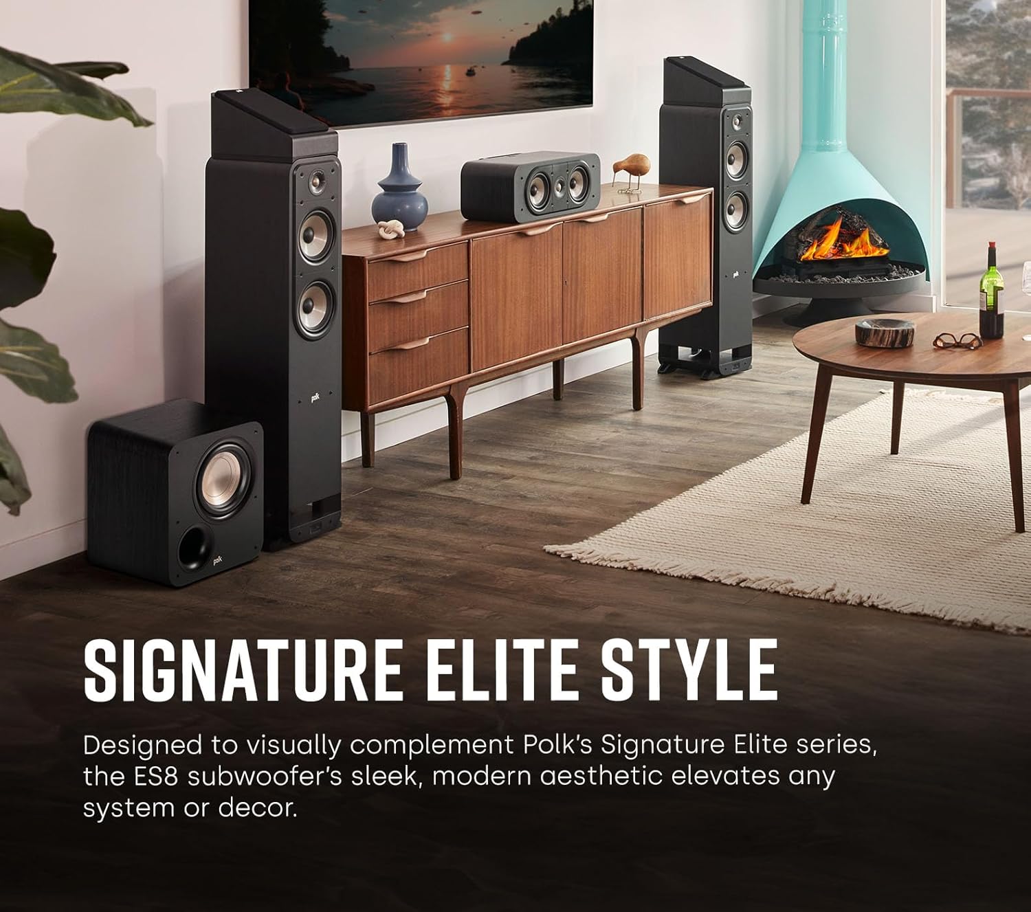 Polk Audio Signature Elite ES8 Powered Subwoofer (Black), 8