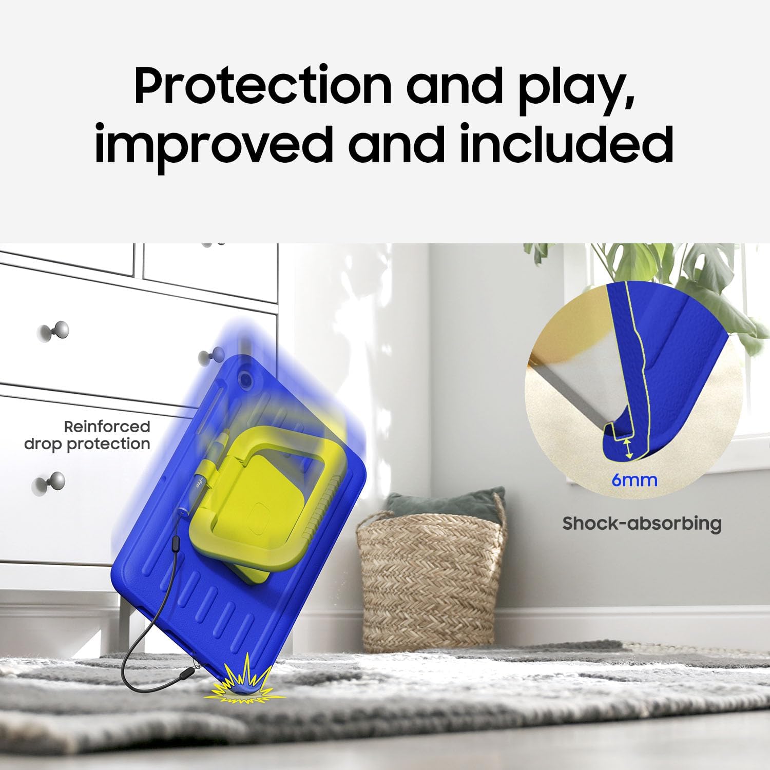 Samsung Galaxy Tab A11+ Kids Edition, Amazon Exclusive, 128 GB Android Tablet, Large Display, Durable, Slim, Light, Long Battery Life, US Version, Royal Blue