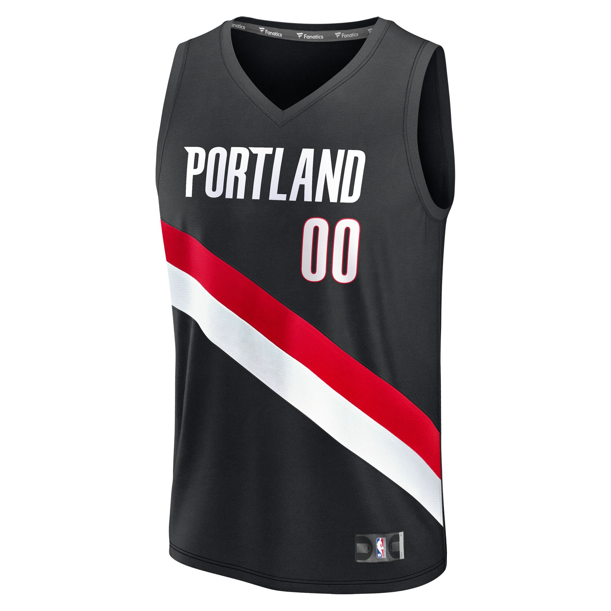 Portland Trail Blazers Fanatics Youth Fast Break Replica Custom Jersey - Icon Edition - Black