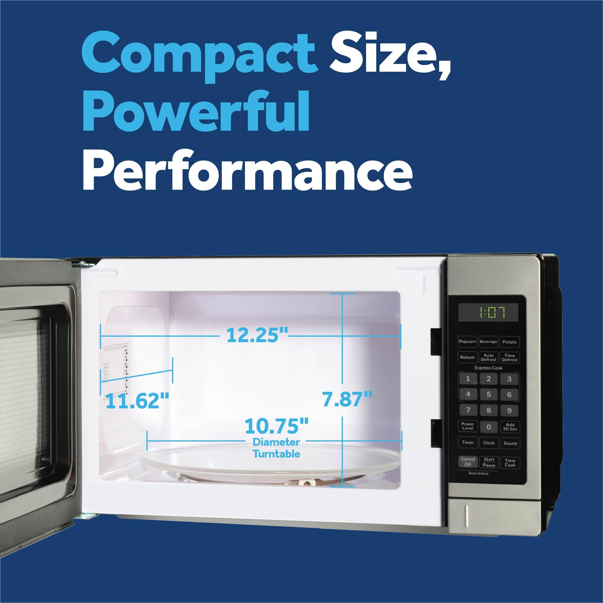 GE Compact Countertop Microwave Oven, 0.7 Cu. Ft.