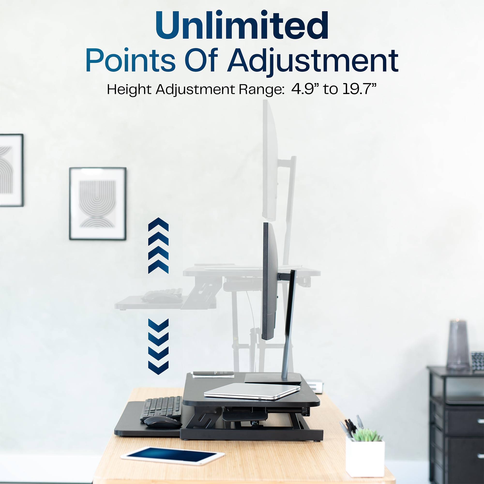 VIVO Height Adjustable Stand Up Desk Converter 32