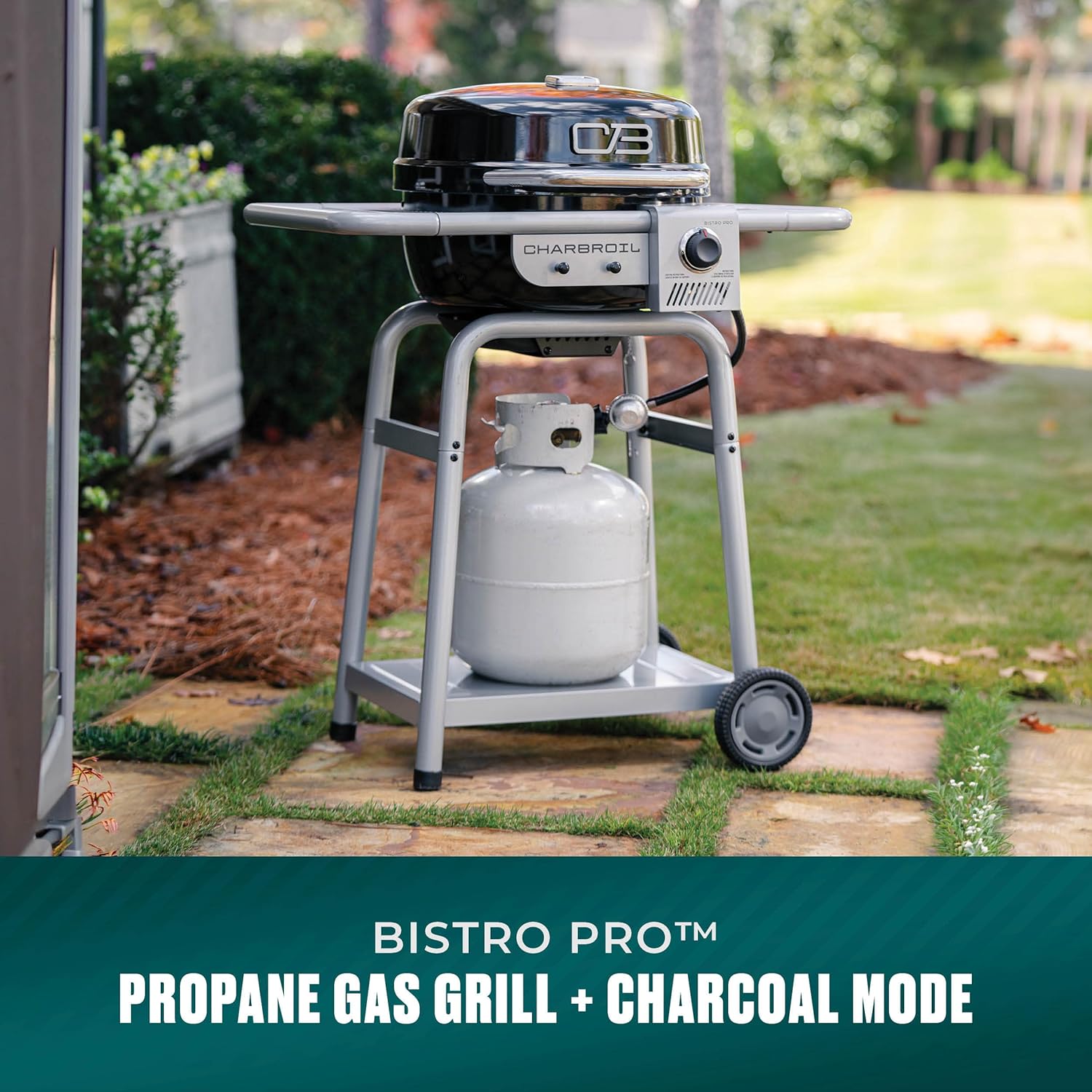 Charbroil Bistro Pro Gas Grill for Small Spaces and Patios, Black - 25302161