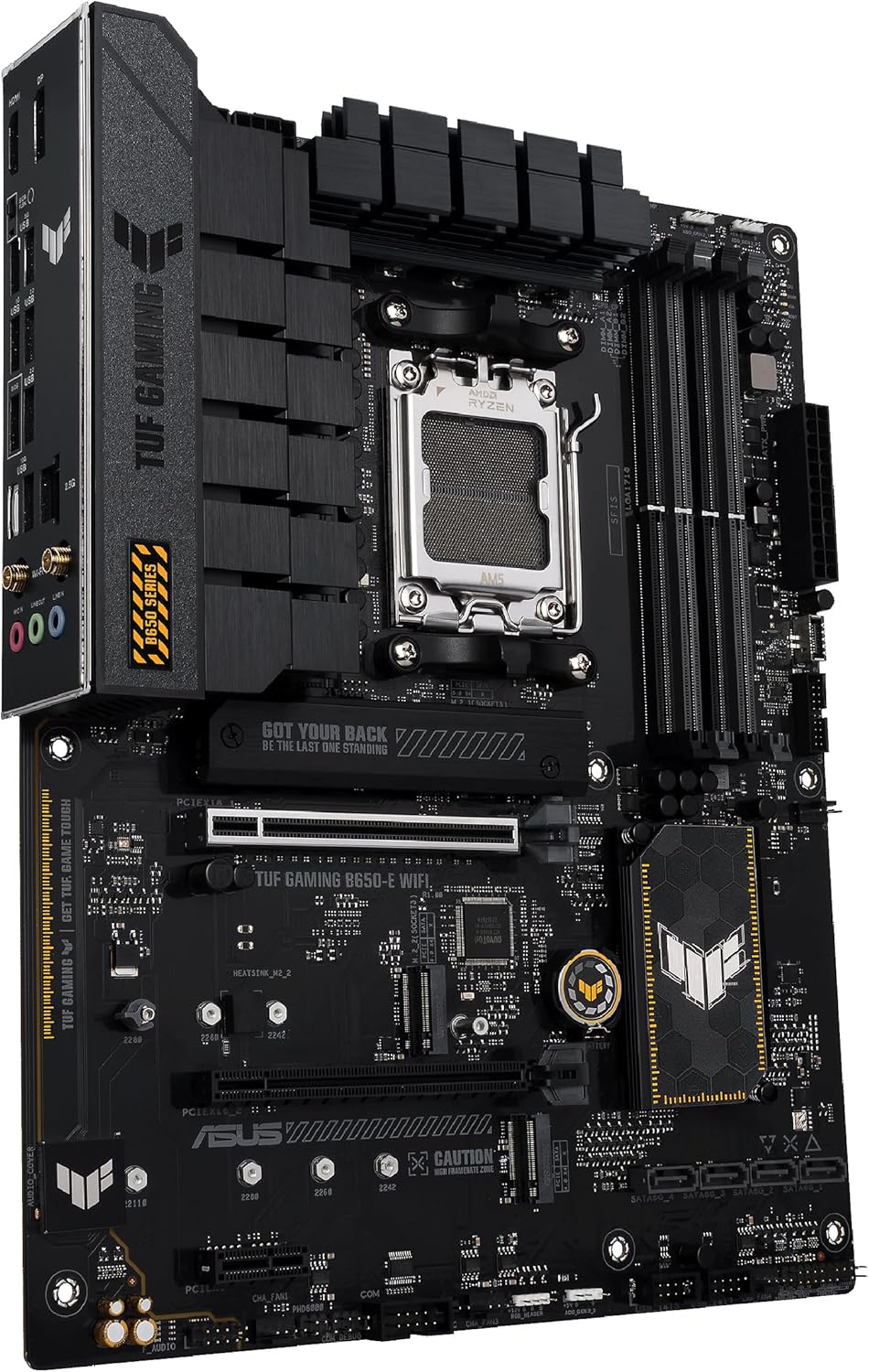ASUS TUF Gaming B650-E WIFI AMD B650 AM5 DDR5 8000 DP HDMI 3x M2 USB3.2 WiFi 6E + BT AURA RGB 2.5Gbit LAN ATX Motherboard with ASUS TUF Protection, Q-Design, Armoury Crate (Renewed)