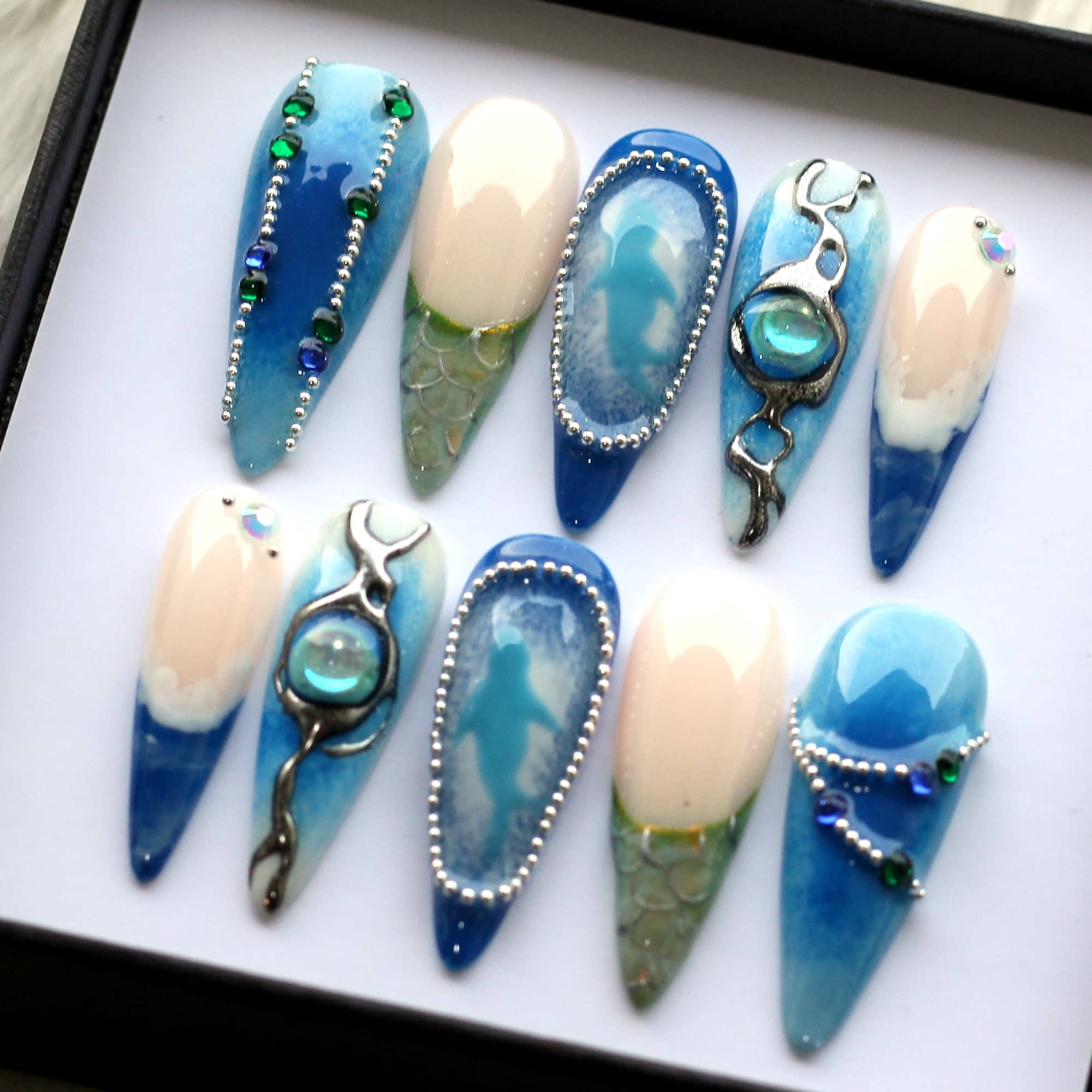 Ocean Breeze Press On NailsOcean Breeze Press On Nails - SAYEGIRLS
