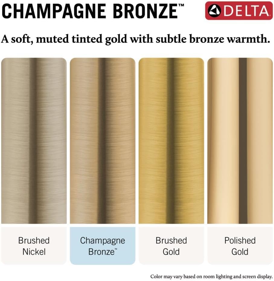 Delta Leland Brushed Gold Kitchen Faucet with Pull Down Sprayer, Traditional Single Hole Kitchen Sink Faucet, Single Handle, Champagne Bronze 9178-CZ-DST
