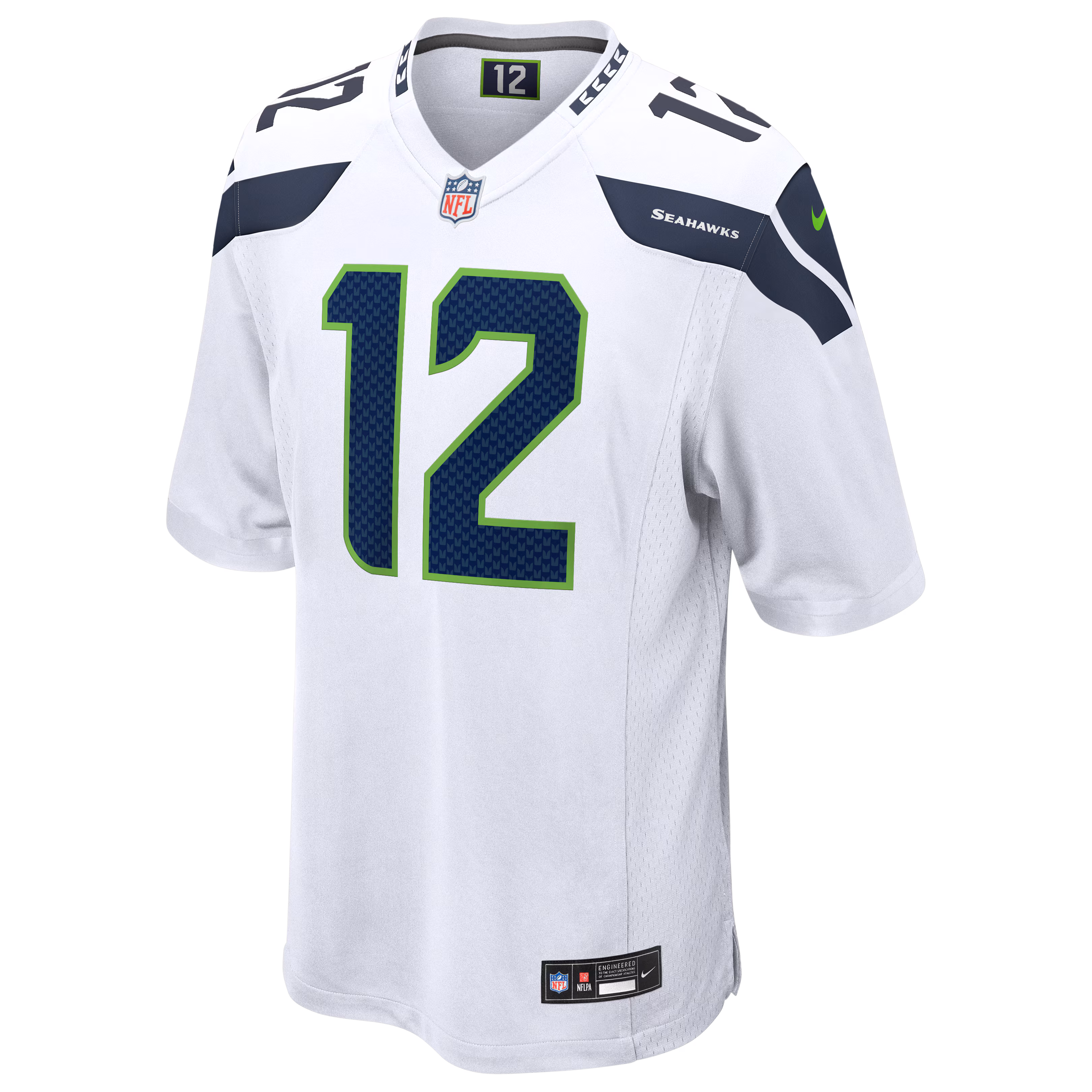 12s Seattle Seahawks Nike Game Jersey - White