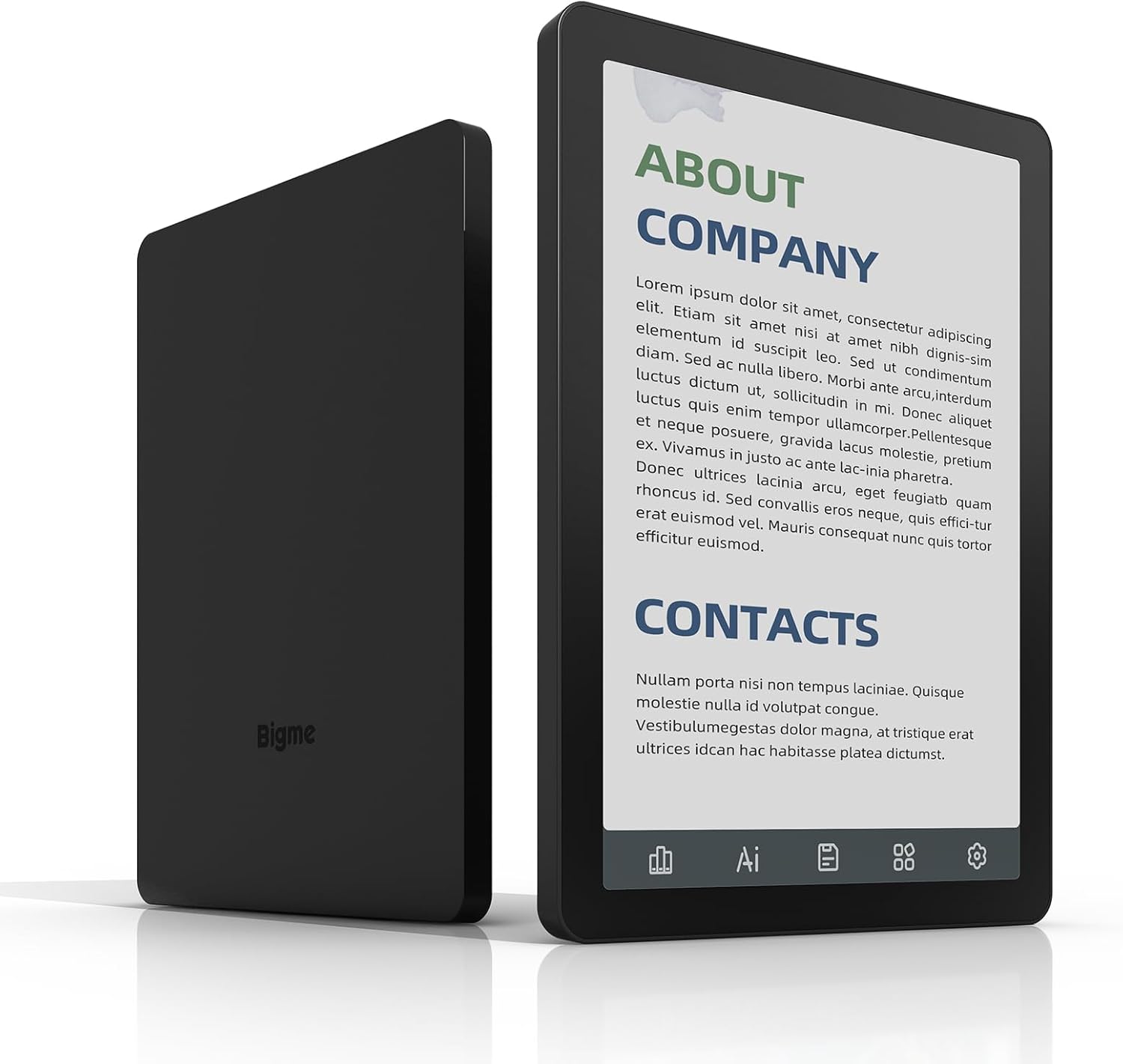 Bigme B6 Color Ebook Reader, 6 Inch E-Paper Tablet, 4GB+64GB Storage, Android 14, Black