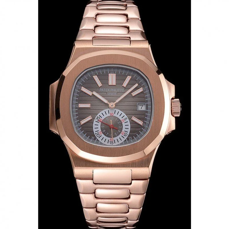 Nautilus 5980/1R-011 Dial Silver 40 mm, Rose Gold