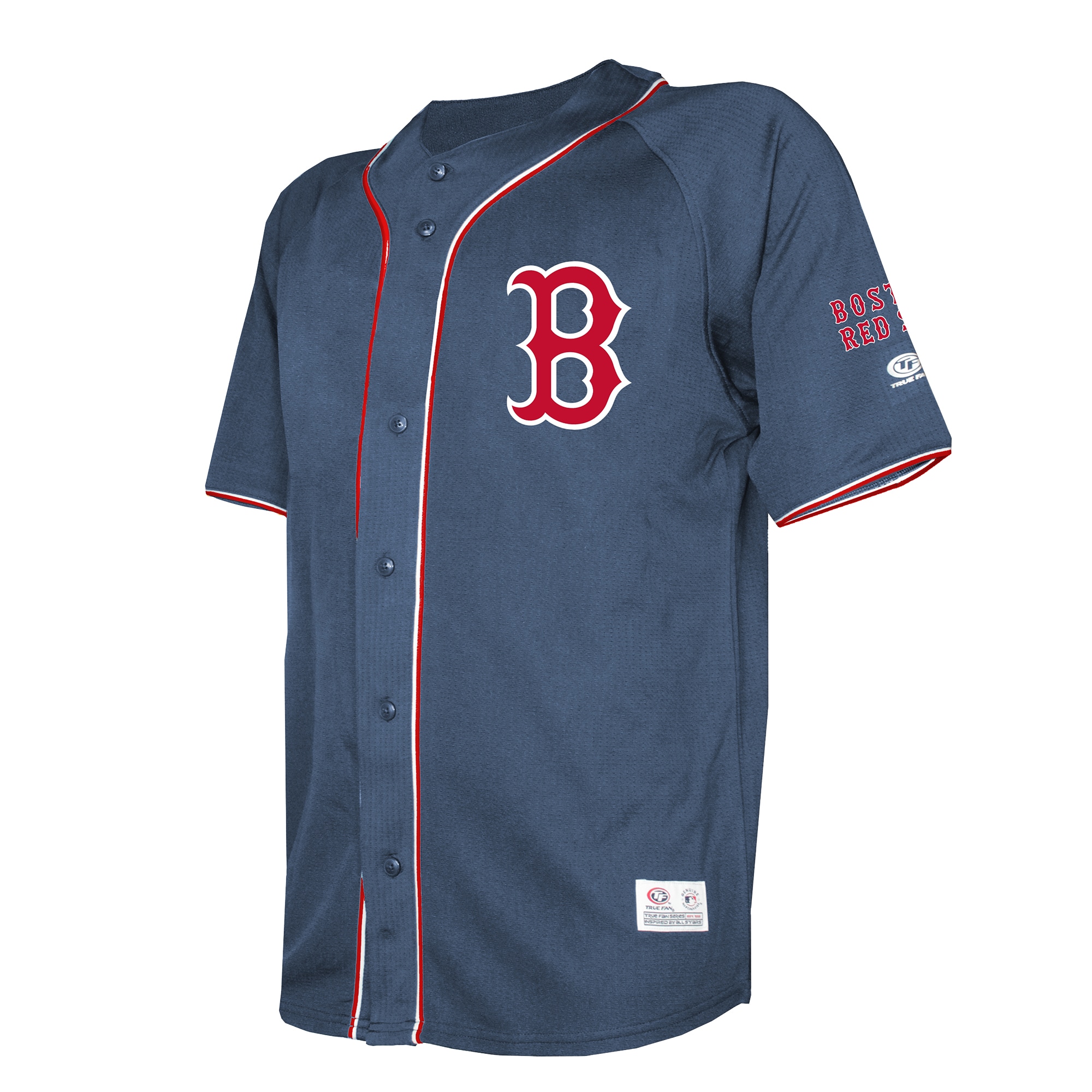 Boston Red Sox Stitches Team Color Full-Button Fashion Jersey - Navy