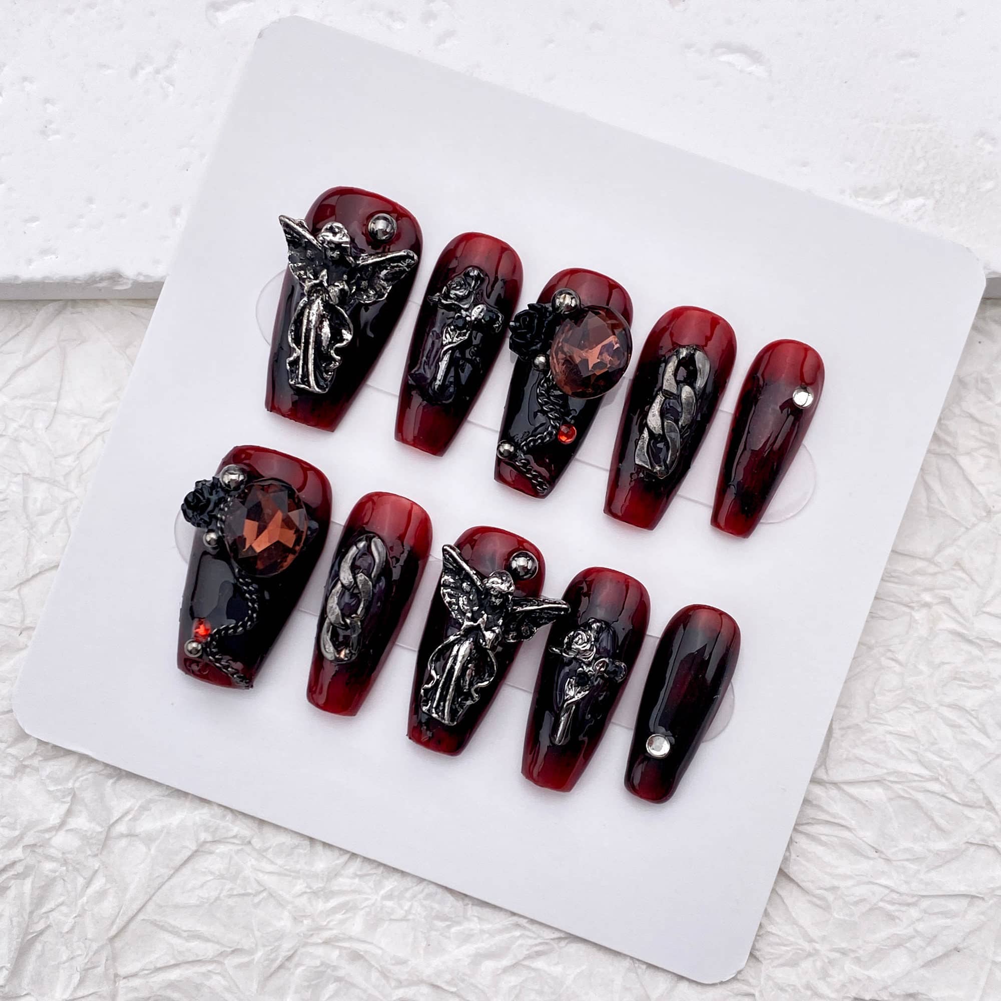 Vintage Gothic Angel Press On NailsVintage Gothic Angel Press On Nails - SAYEGIRLS