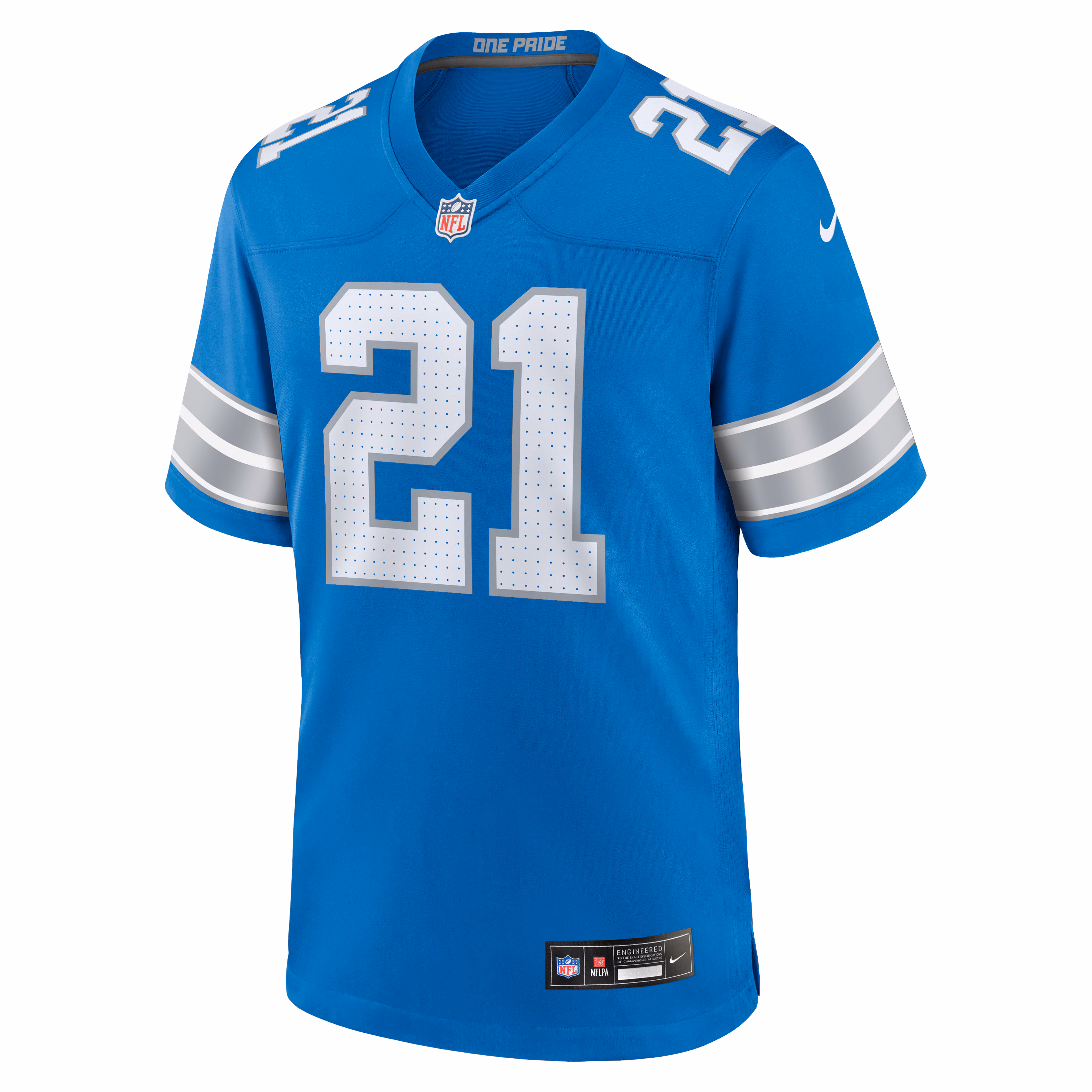 Roger McCreary Detroit Lions Nike Team Game Jersey -  Blue