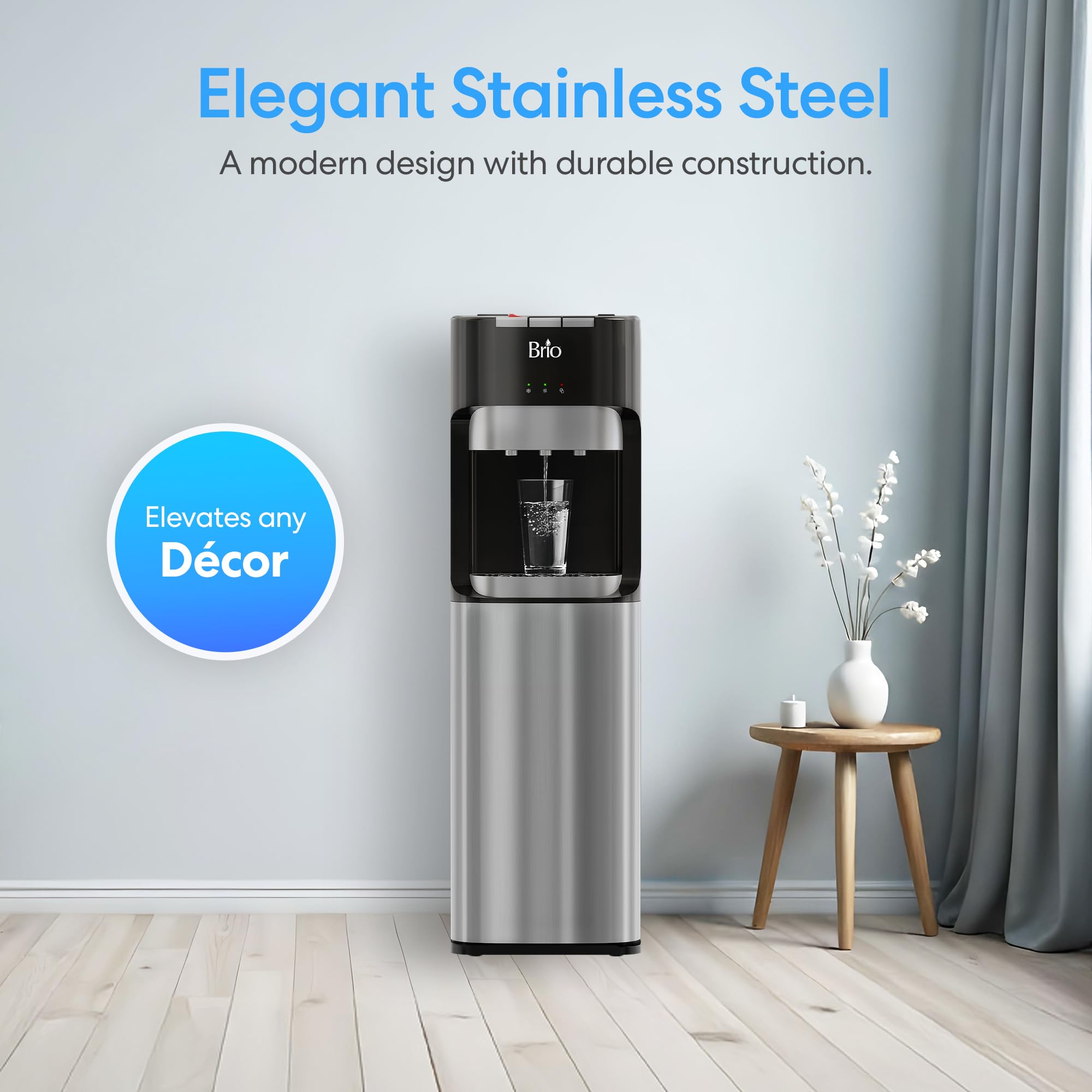 BRIO Bottom Loading Water Cooler Dispenser - 5 Gallon, 3 Temp