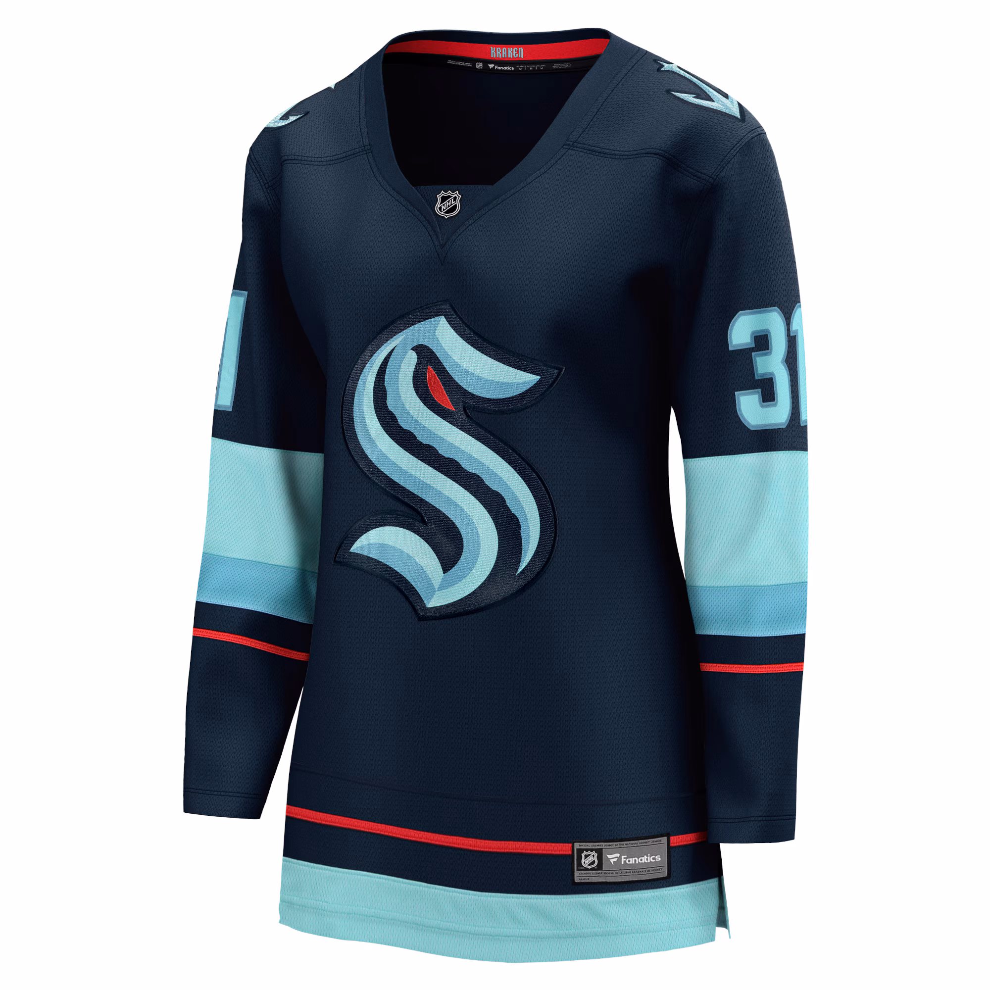 Philipp Grubauer Seattle Kraken Fanatics Women's Home Breakaway Player Jersey - Navy