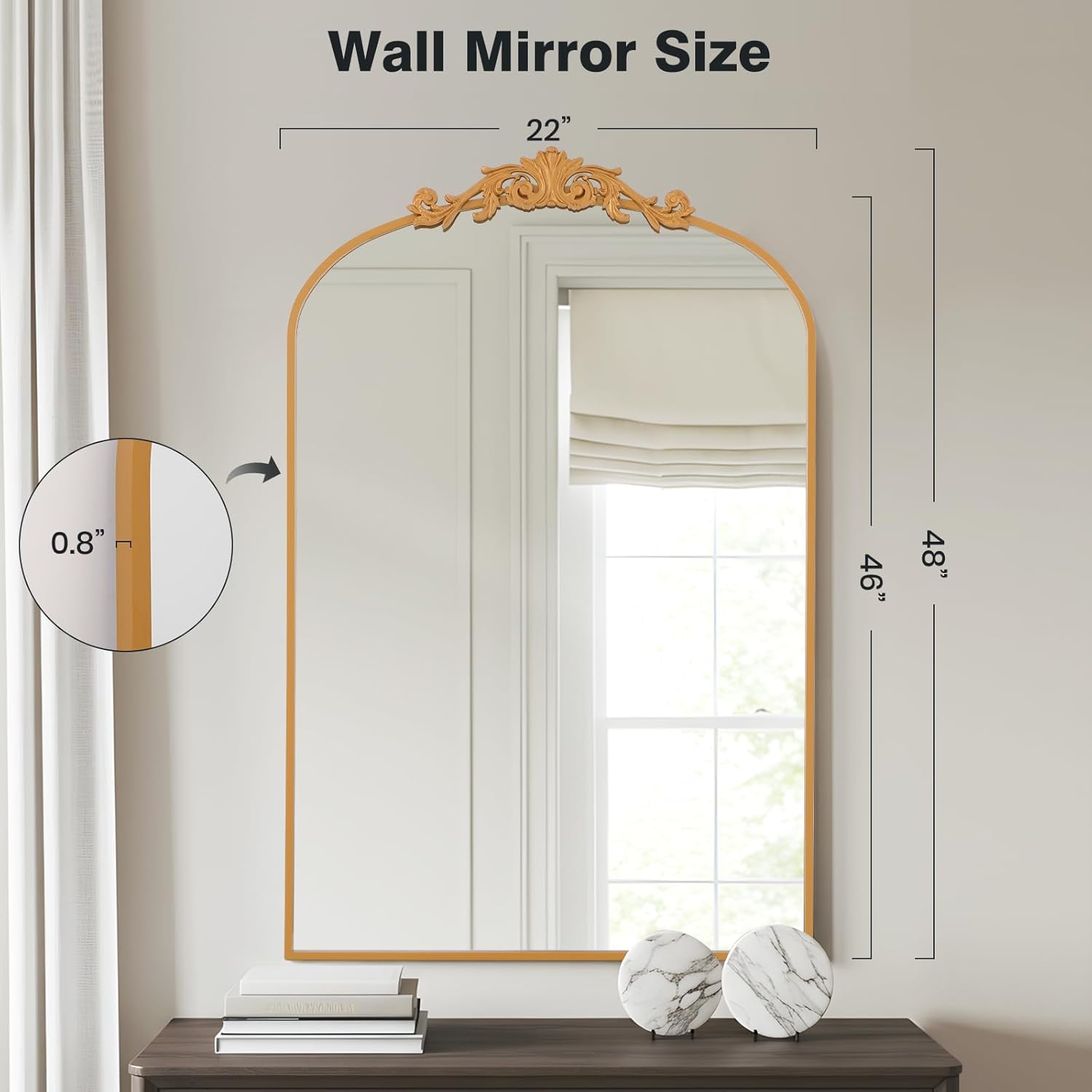 Filigree Arched Wall Mirror 22