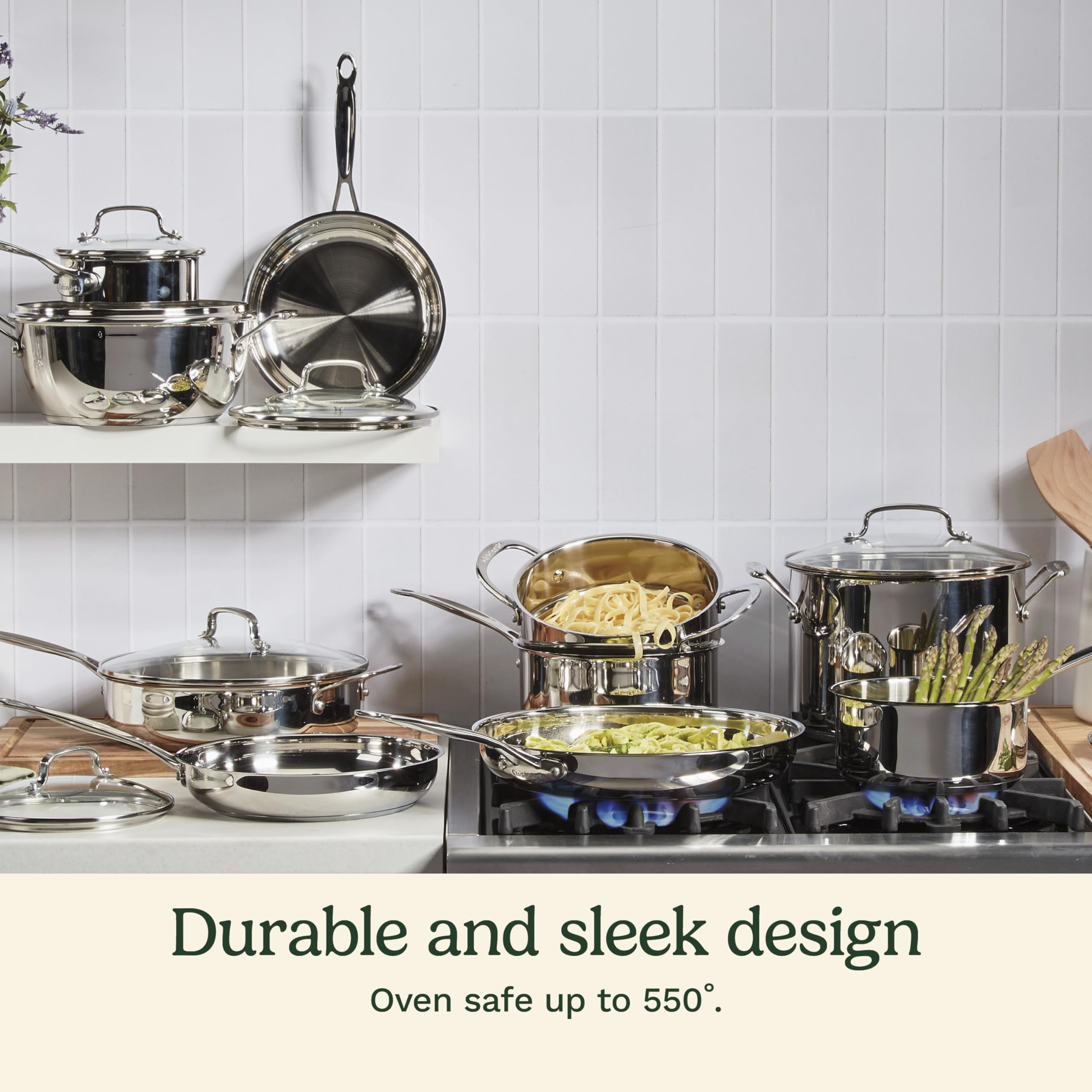 CUISINART 17-Piece Stainless Steel Cookware Set - Classic Collection