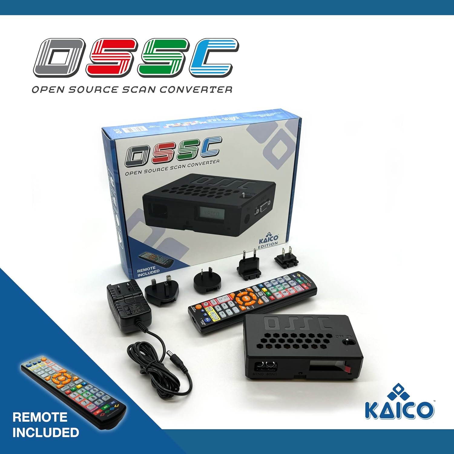 Kaico Edition OSSC 1.8 Open Source Scan Converter with SCART- Component, VGA to HDMI for Retro Gaming- Zero Lag RGB Line Multiplier Upscaler for Perfect Retro Gameplay