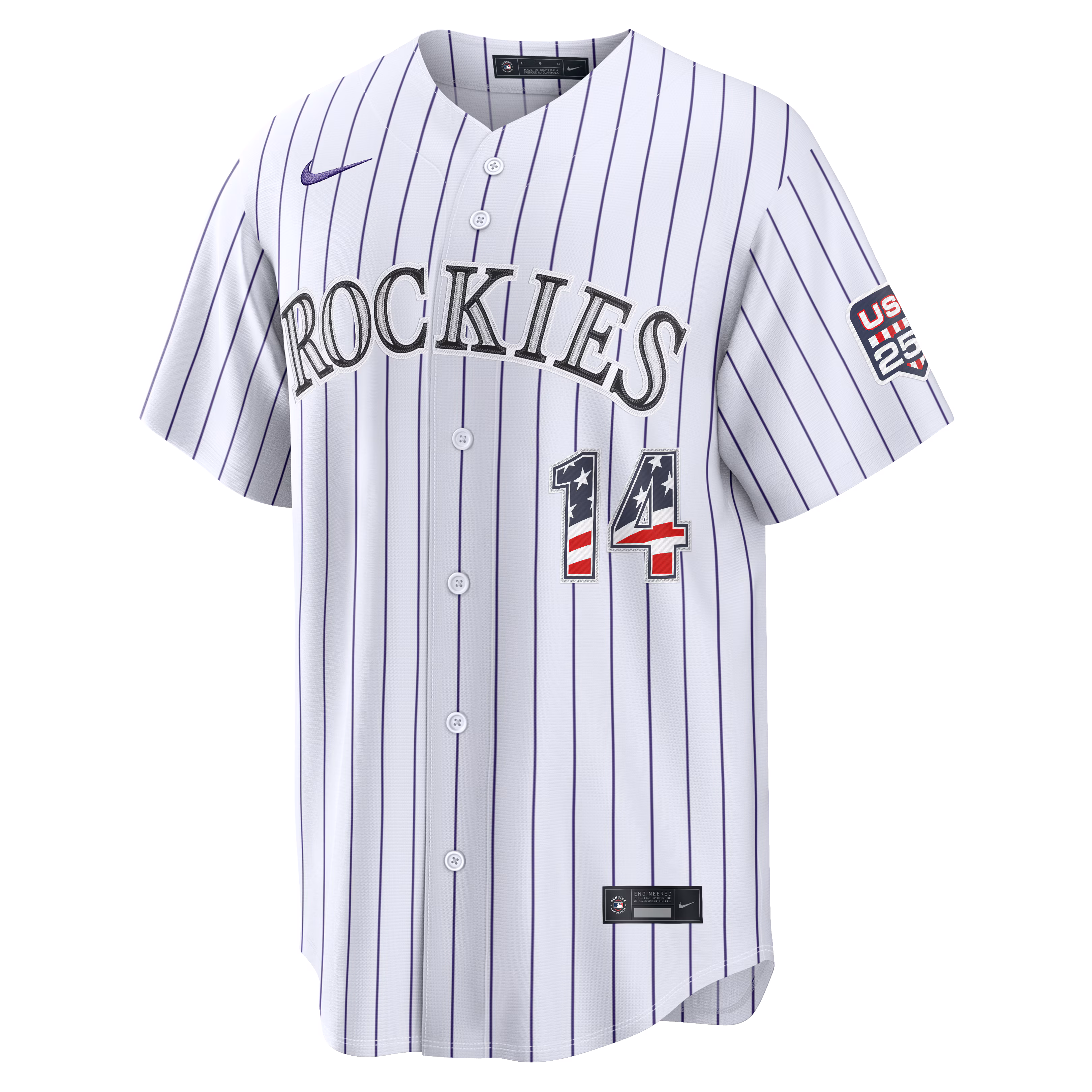 Fourth of July Colorado Rockies Ezequiel Tovar Nike White USA 250 Stadium Jersey