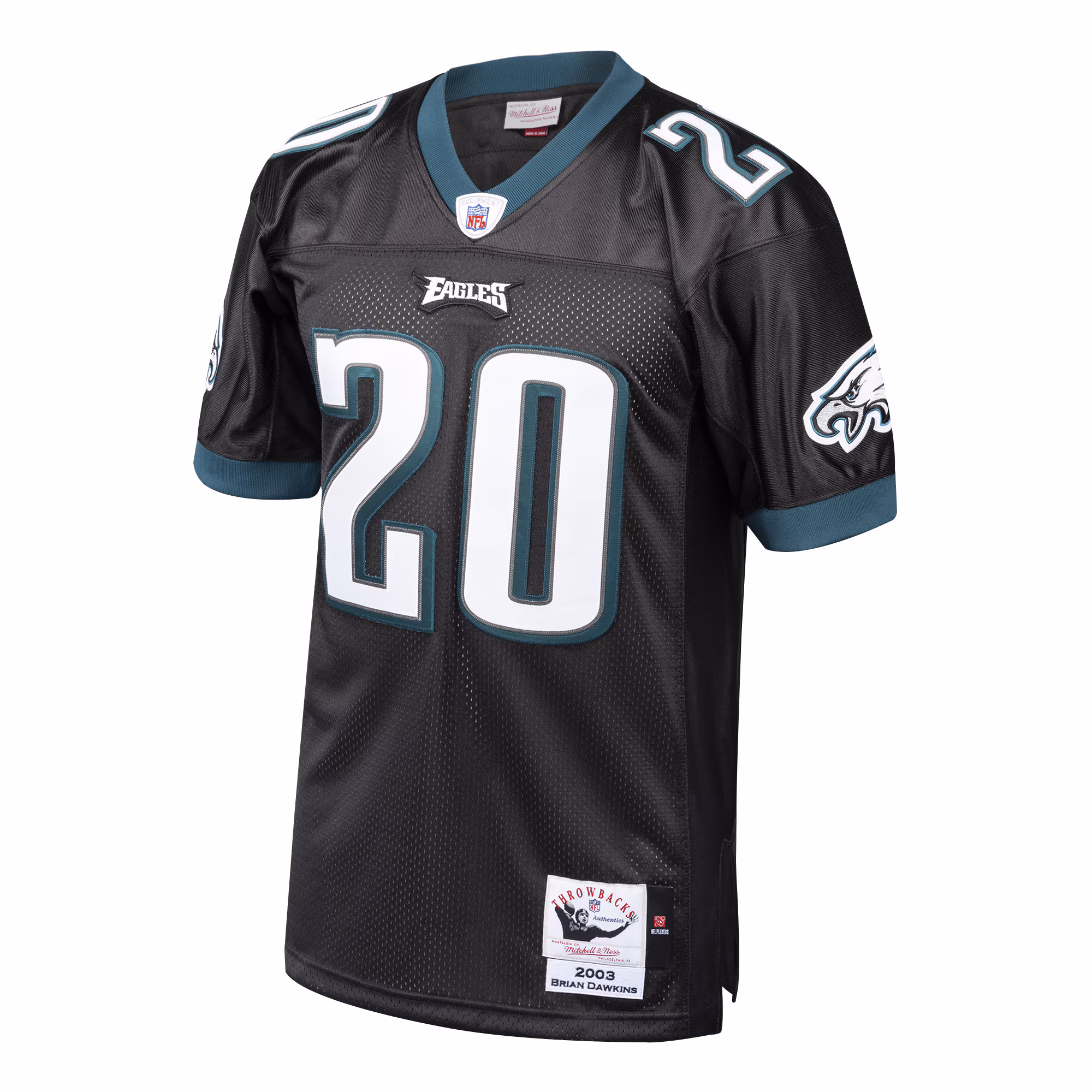 Brian Dawkins Philadelphia Eagles 2003 Mitchell & Ness Authentic Throwback Retired Player Jersey - Black
