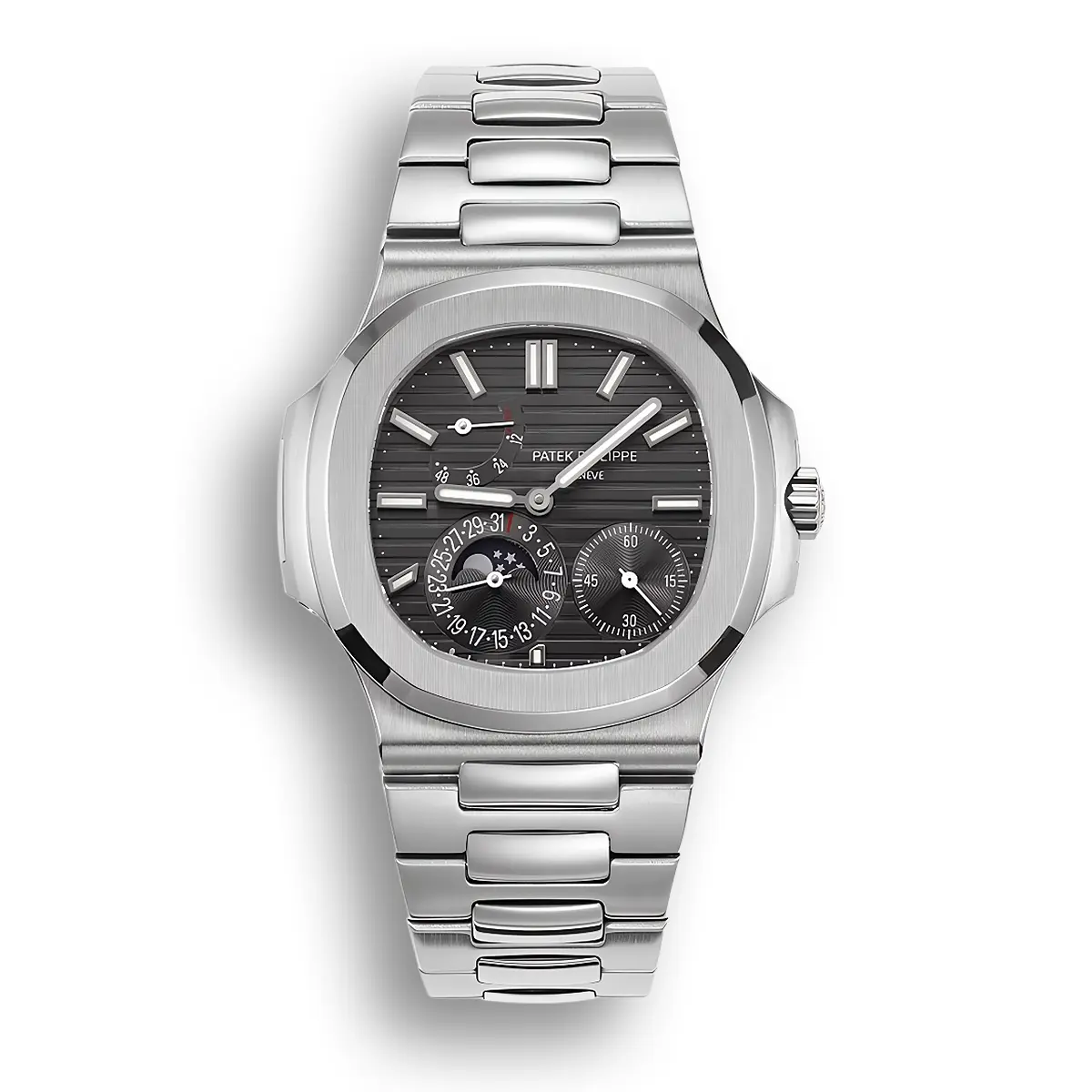Nautilus Moon phases 40 mm,Stainless steel Dark Dial,5712/1A-001