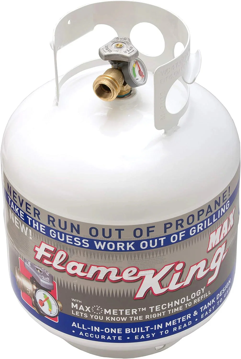 Pound Steel Propane Tank Cylinder with OPD Valve and Built-in Gauge, 20 lb Vertical-Flame King