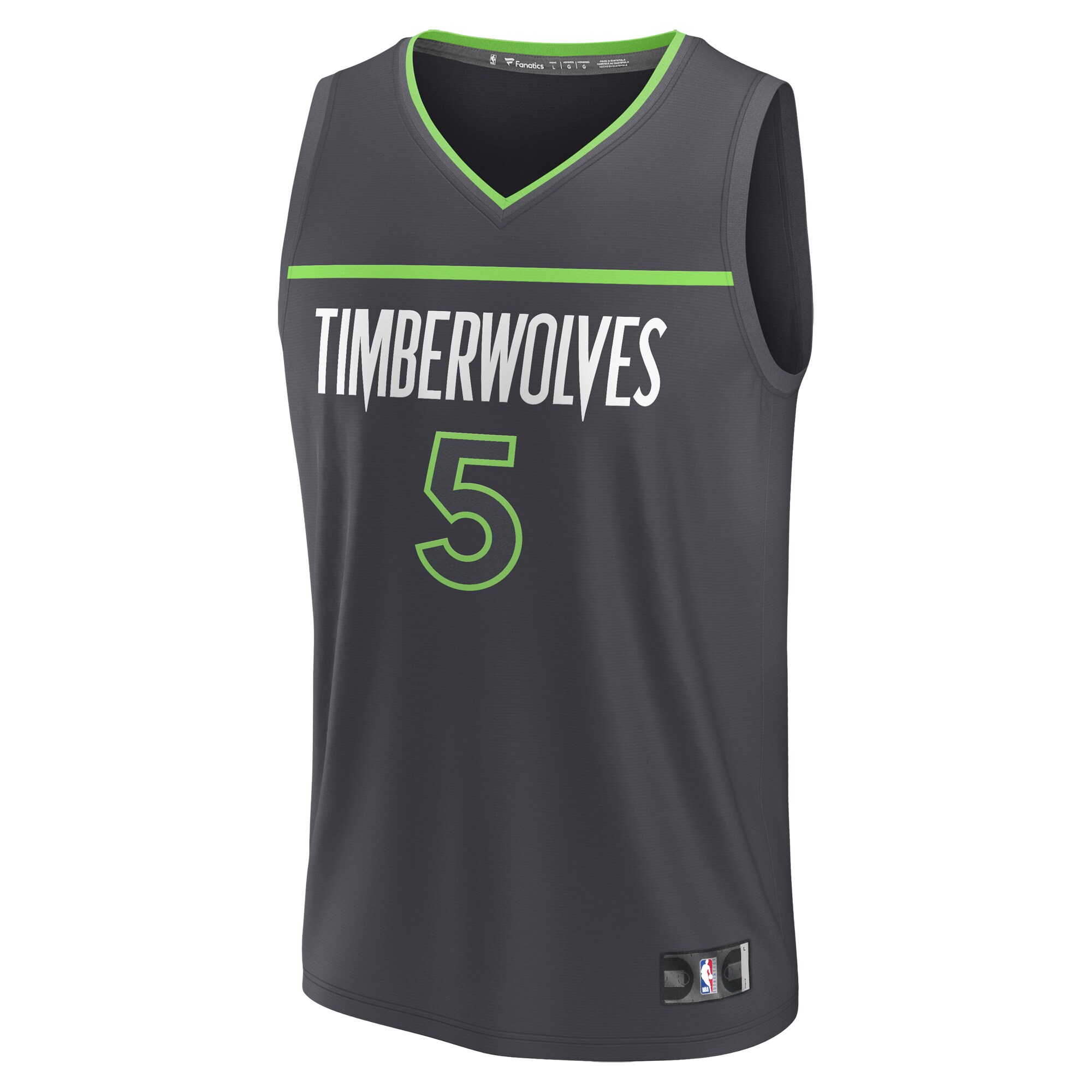 Anthony Edwards Minnesota Timberwolves Fanatics Fast Break Replica Player Jersey - Statement Edition - Anthracite