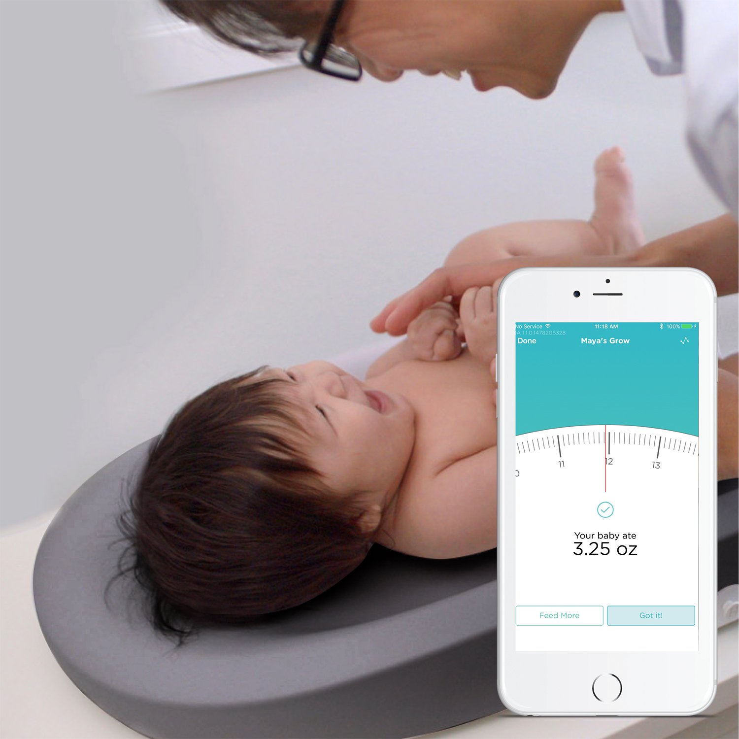 Hatch Grow Smart Changing Pad and Scale (Grey)