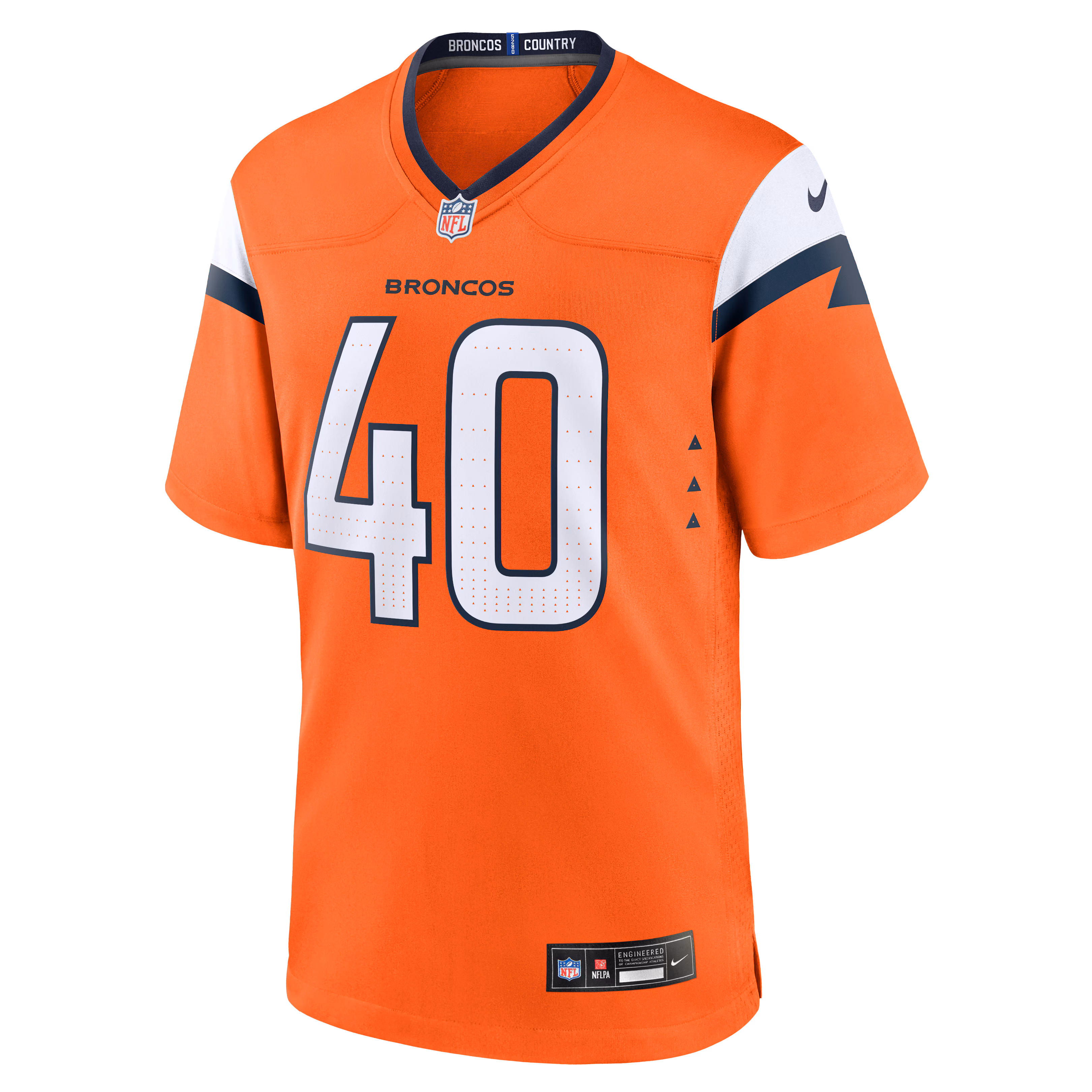 Justin Strnad Denver Broncos Nike Team Game Jersey -  Orange