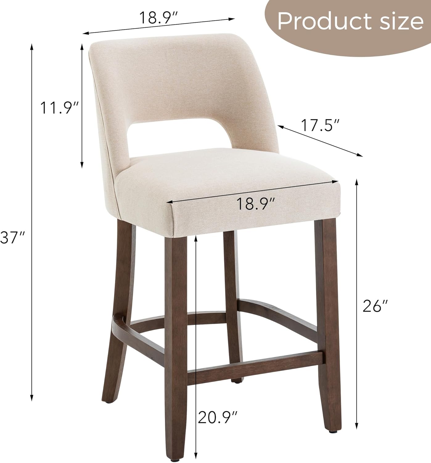 VKNOW Bar Stools Set of 4, 26