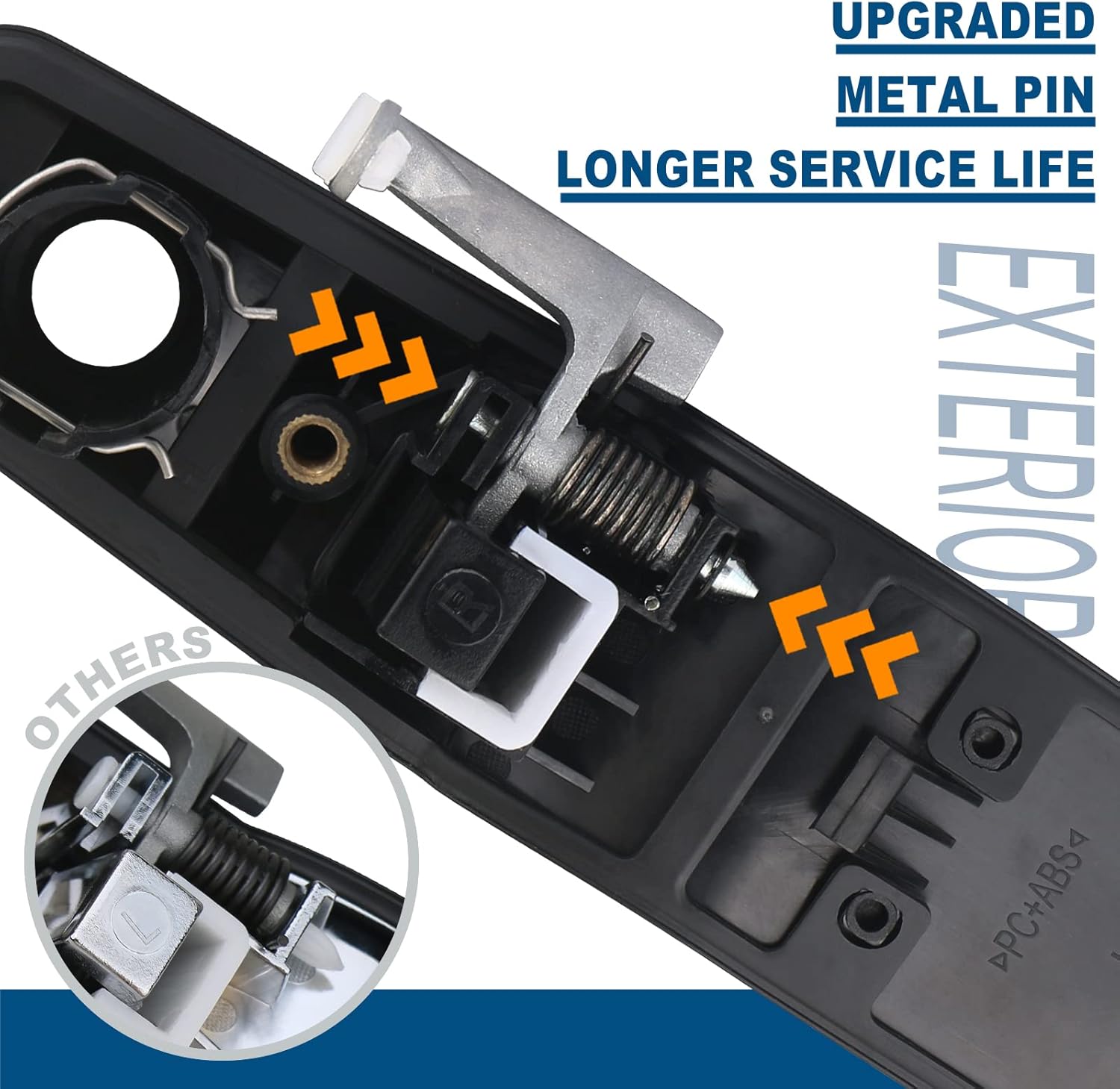 APPERFiT Upgraded Exterior Door Handles Black Compatible with 2007-2013 Chevy Chevrolet Silverado 1500 2500 3500 Suburban Tahoe Avalanche, GMC Sierra Yukon, Cadillac Escalade