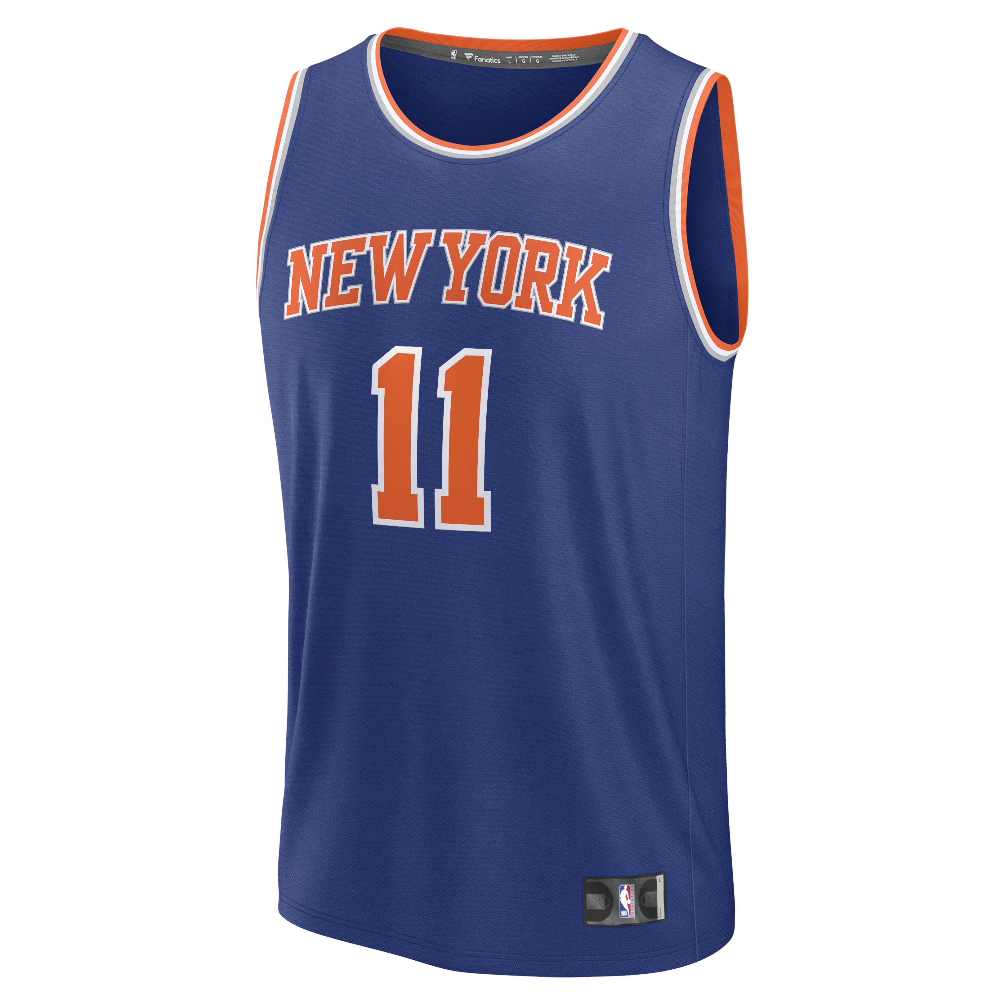 Jalen Brunson New York Knicks Fanatics 2026 NBA Finals Patch Fast Break Replica Jersey - Icon Edition - Blue