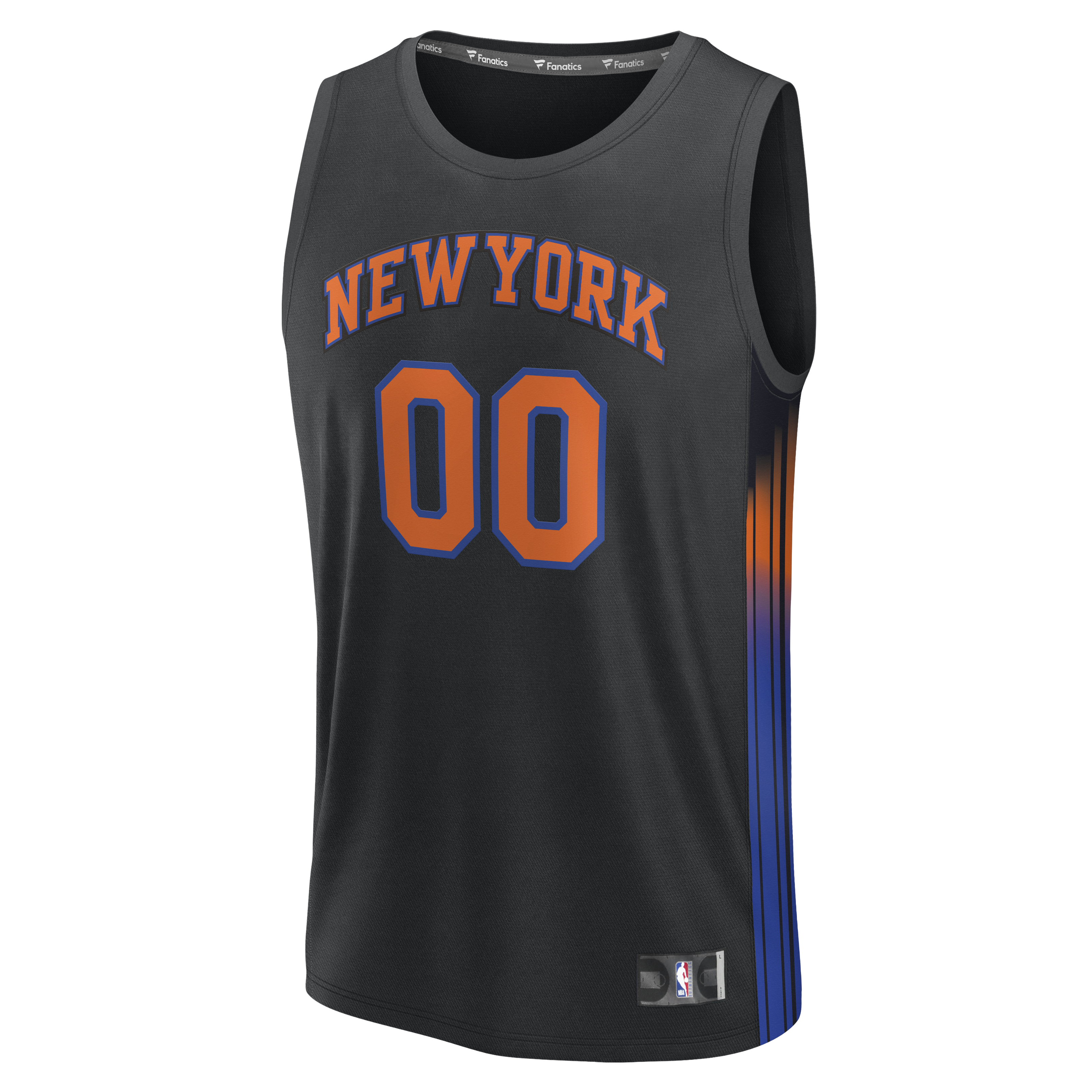 New York Knicks Fanatics Youth Fast Break Custom Jersey - Statement Edition - Black