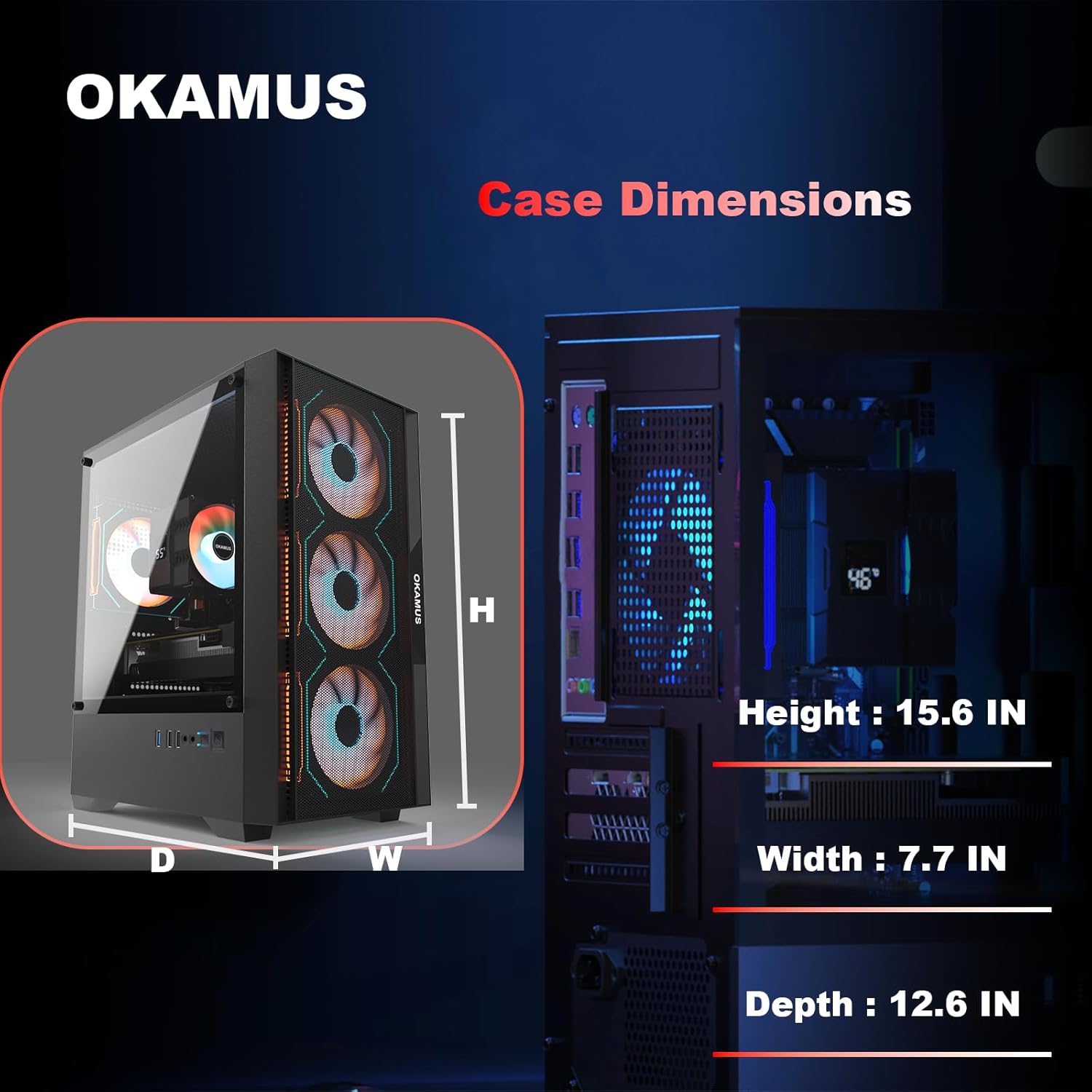 Gaming PC, i7 CPU Up to 4.0GHz, RX 590 2304 SP 8GB DDR5 Graphics Card, 512 GB M.2, 16 GB RAM Pre-Built Computer, ARGB Fans x 4, Win 11 Home .WiFi 6 + BT 5.3, 550W PSU (RX 590+512GB+16GB)