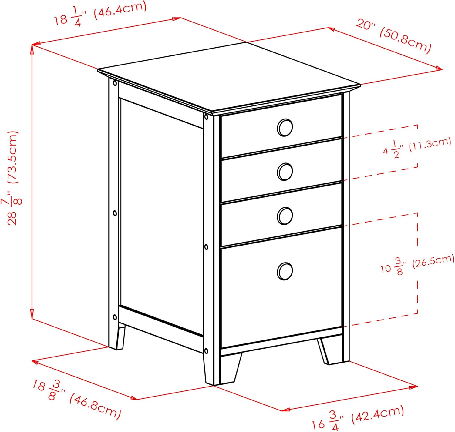 Winsome Studio File Cabinet, Honey