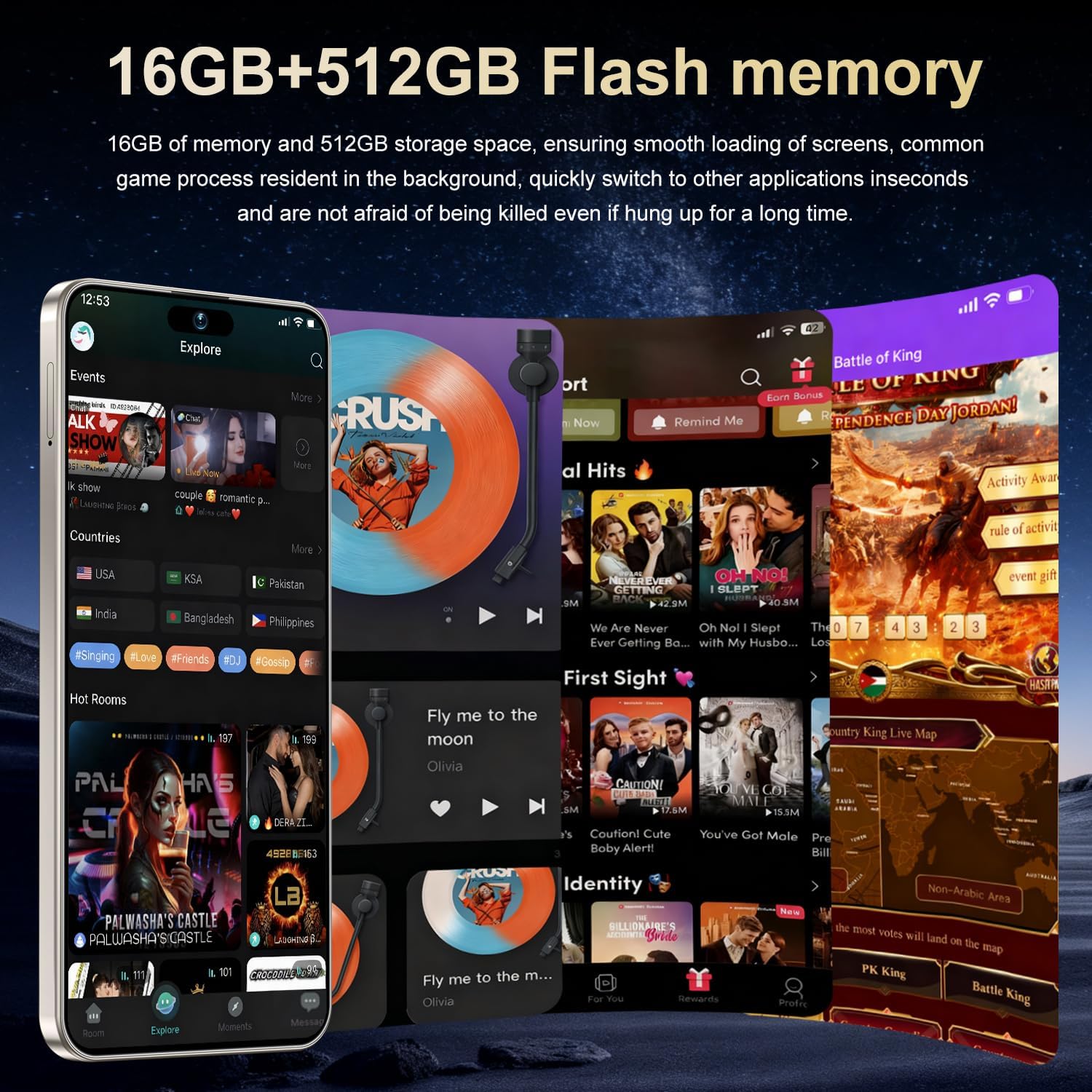 Ecshock 17PM Unlocked Phone | Cell Phone Android 15.0 | 16+512GB Smartphone| 6.99