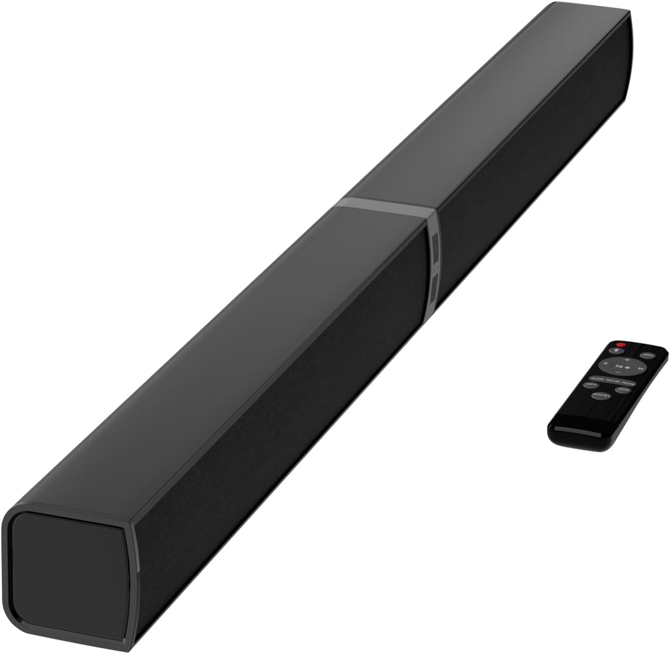 MZEIBO Sound Bar for Smart TV .80W Detachable Bluetooth Soundbar with Powerful Bass, 2-in-1 Home Theater Audio System, ARC/Optical/AUX Connectivity for TV/PC/Laptop/Game Console
