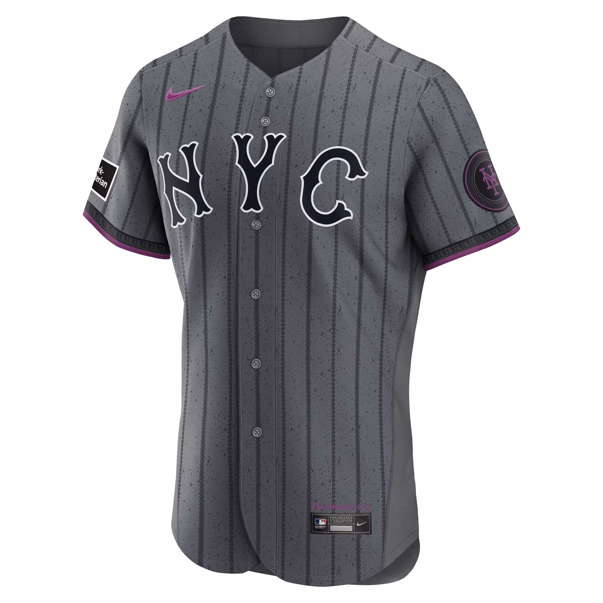 Francisco Lindor New York Mets Nike City Connect Authentic Sponsor Patch Jersey - Gray