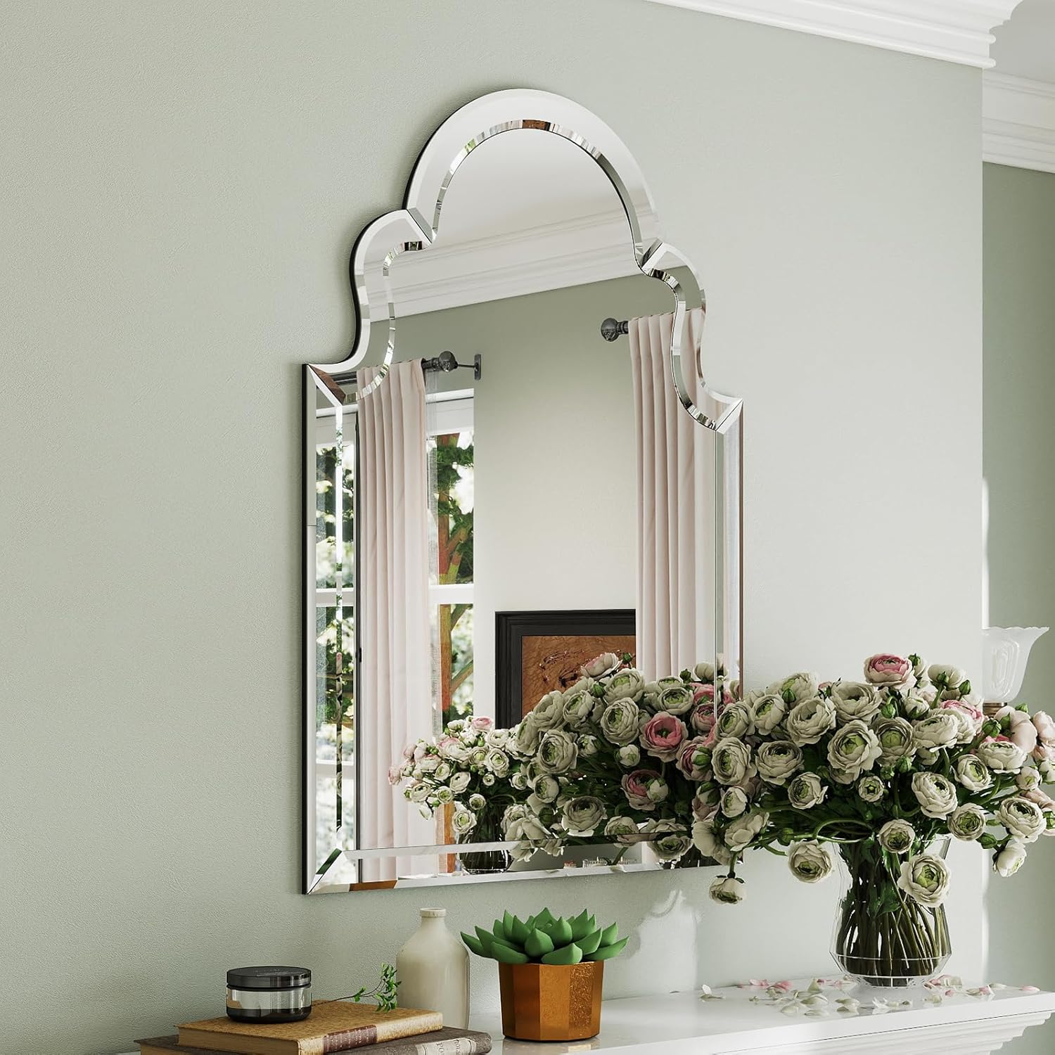 Large Arched Mirror Wall Decor, 39.4