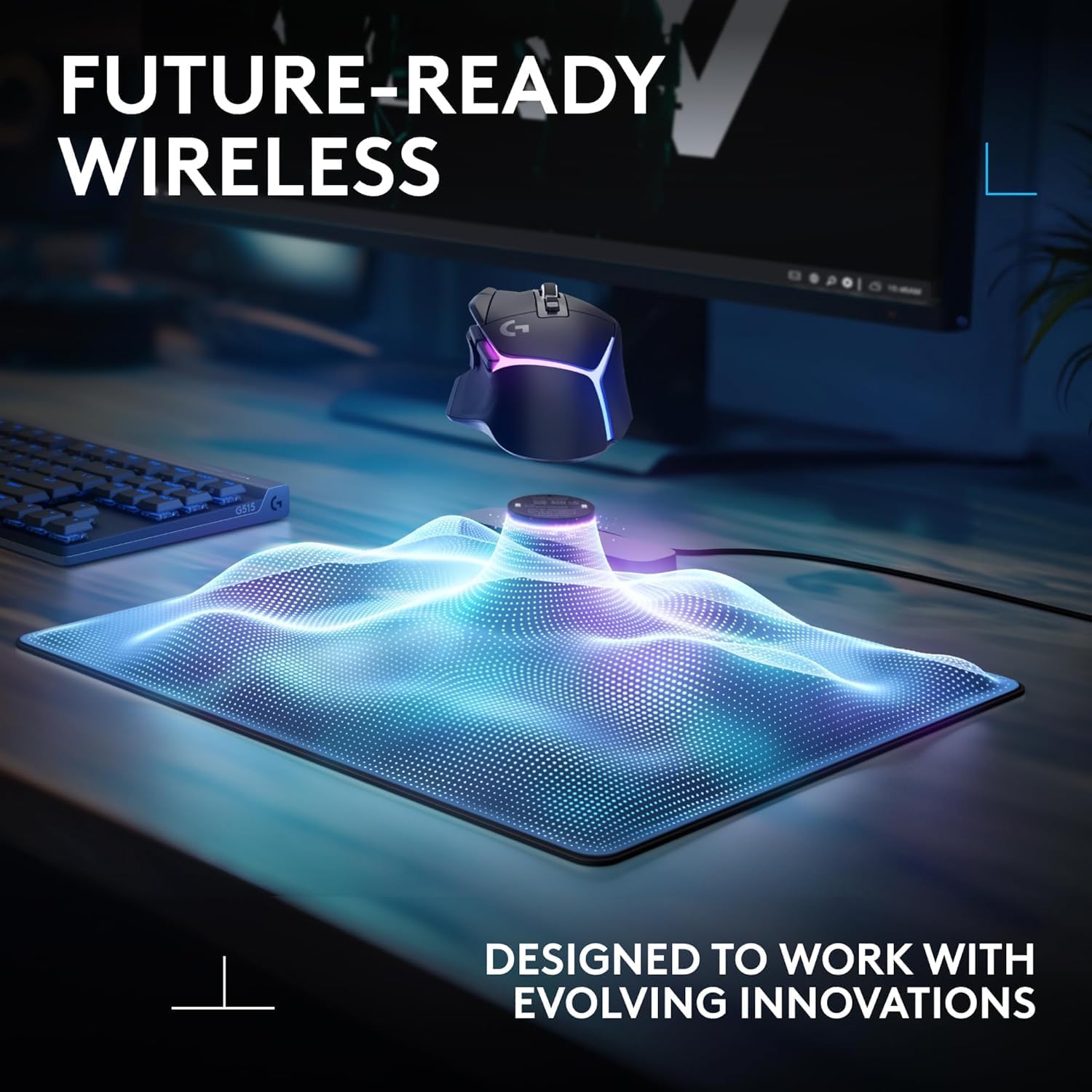 Logitech G309 Lightspeed Wireless Gaming Mouse + Powerplay 2 Wireless Charging Mouse Pad Bundle - Black