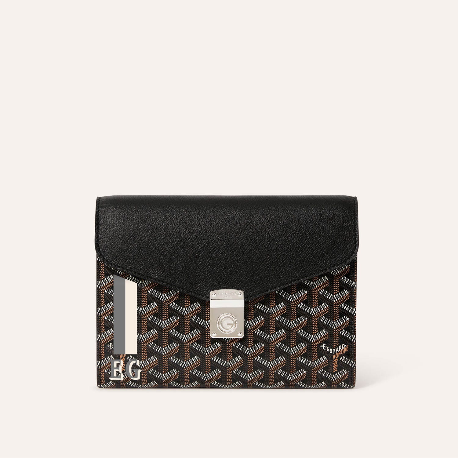 Chypre Wallet-Pouch Stripes and Initials